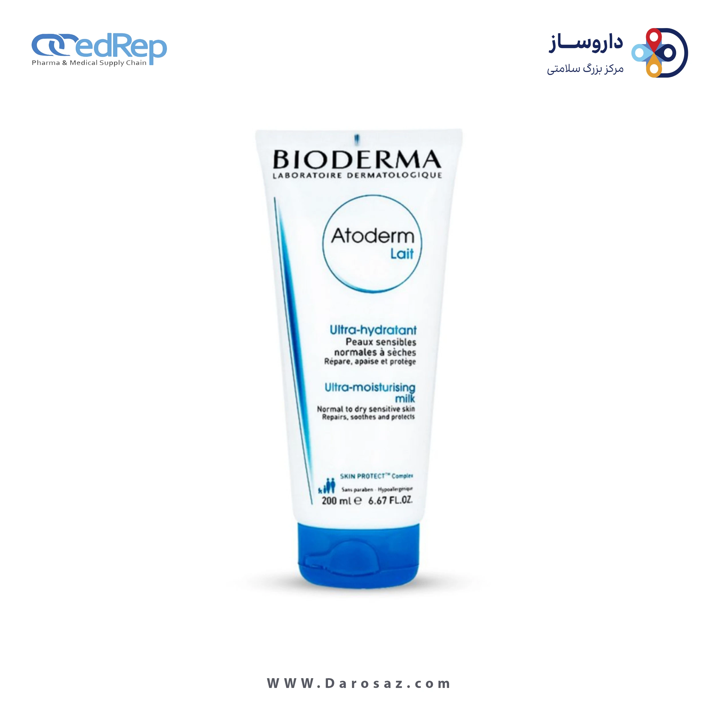 کرمها ، امولسیونها ، لوسیونها ، ژلها و روغنها برای پوست (دست ، صورت ، پا و...)BIODERMA ATODERM MILK