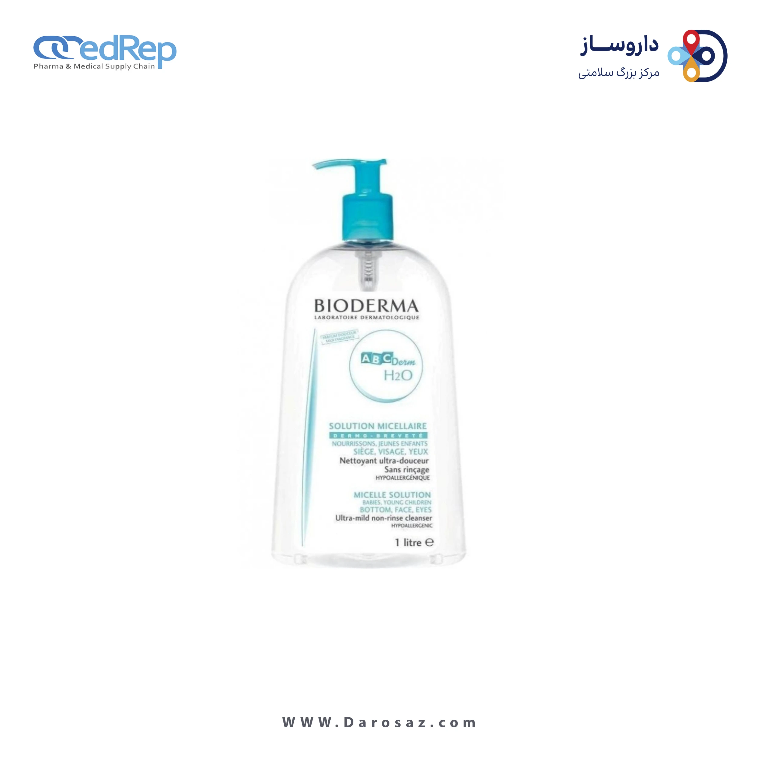 کرمها ، امولسیونها ، لوسیونها ، ژلها و روغنها برای پوست (دست ، صورت ، پا و...)BIODERMA ABCDERM H2O 1000 ml