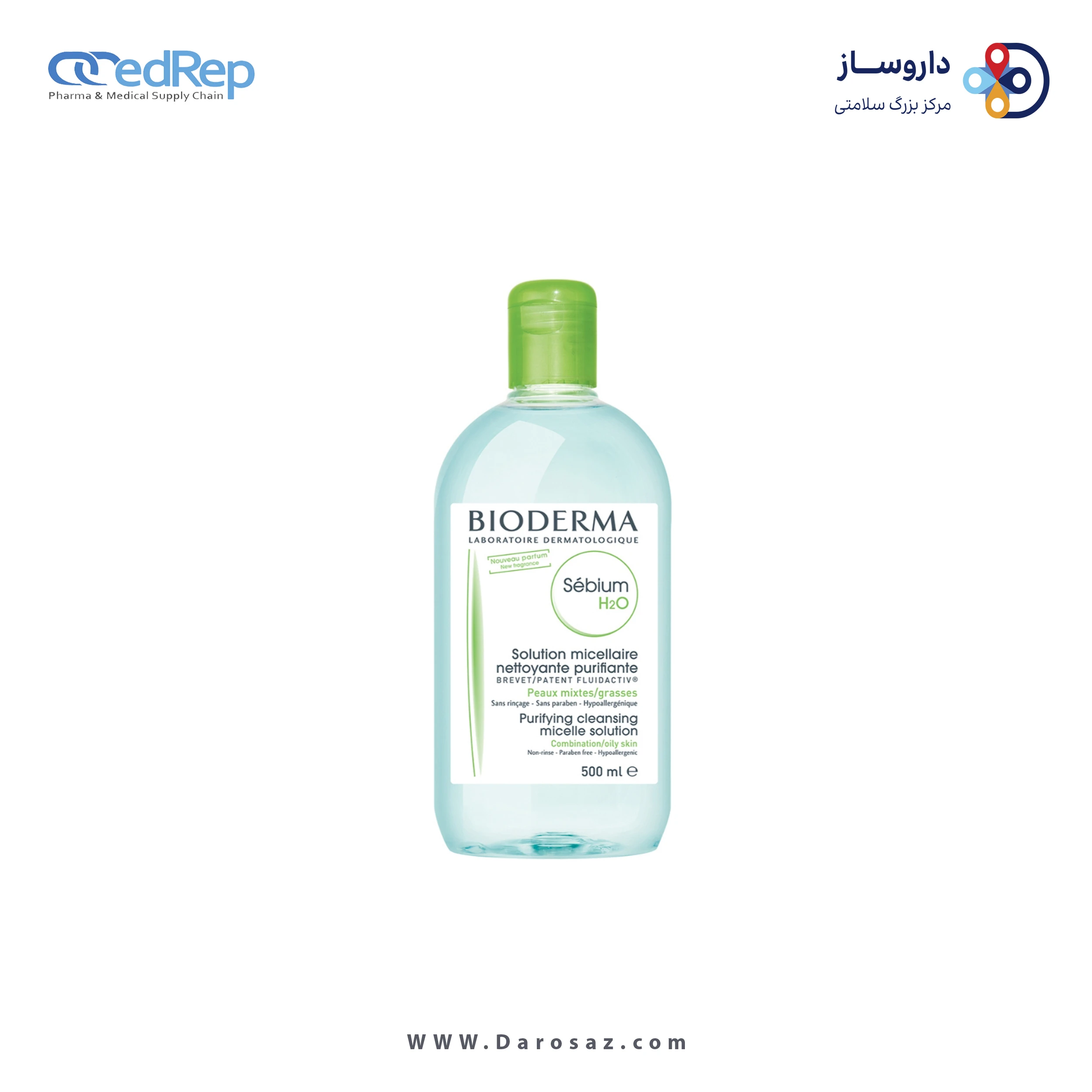 کرمها ، امولسیونها ، لوسیونها ، ژلها و روغنها برای پوست (دست ، صورت ، پا و...)BIODERMA Sebium H2O Solution