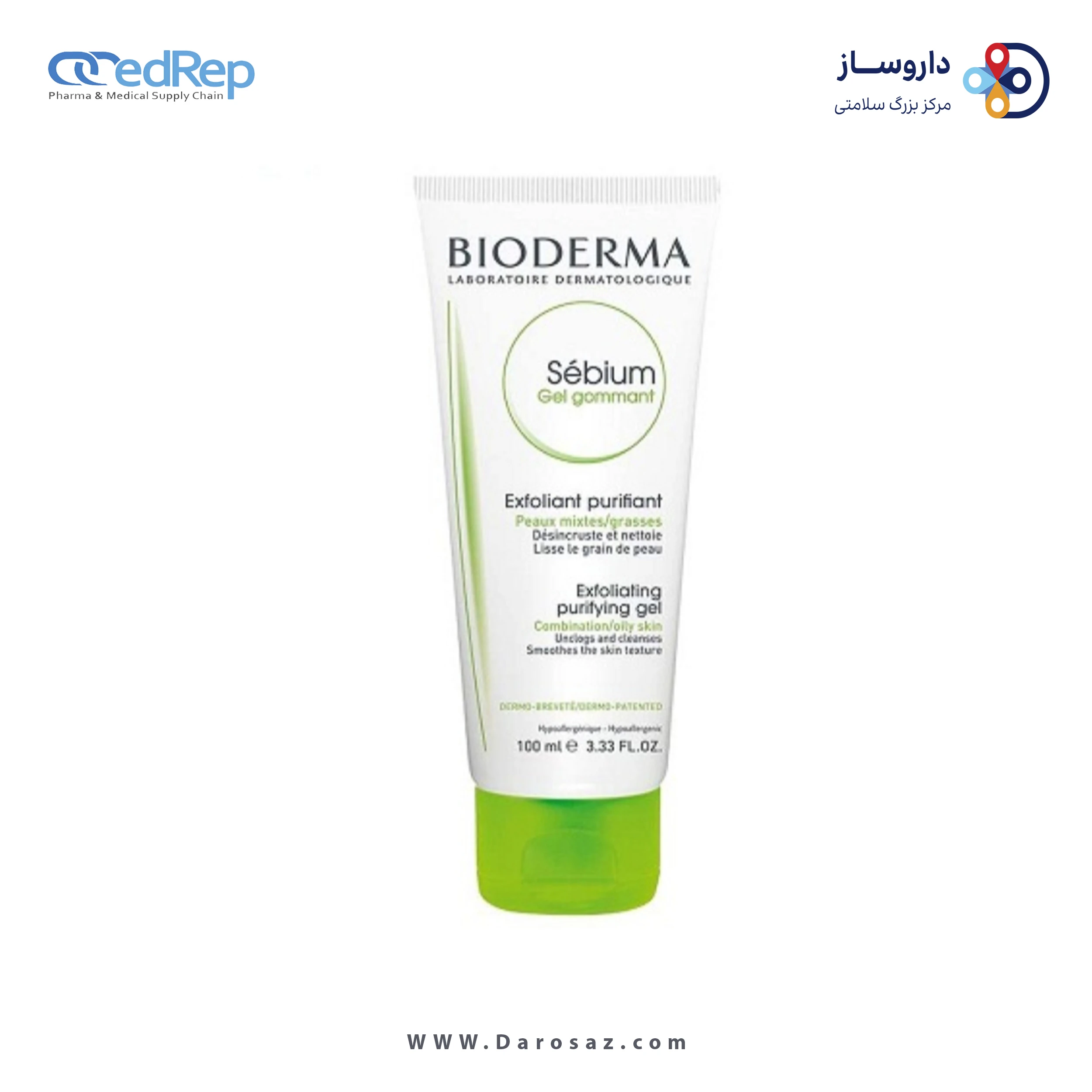 کرمها ، امولسیونها ، لوسیونها ، ژلها و روغنها برای پوست (دست ، صورت ، پا و...)BIODERMA SEBIUM GEL GOMMANT