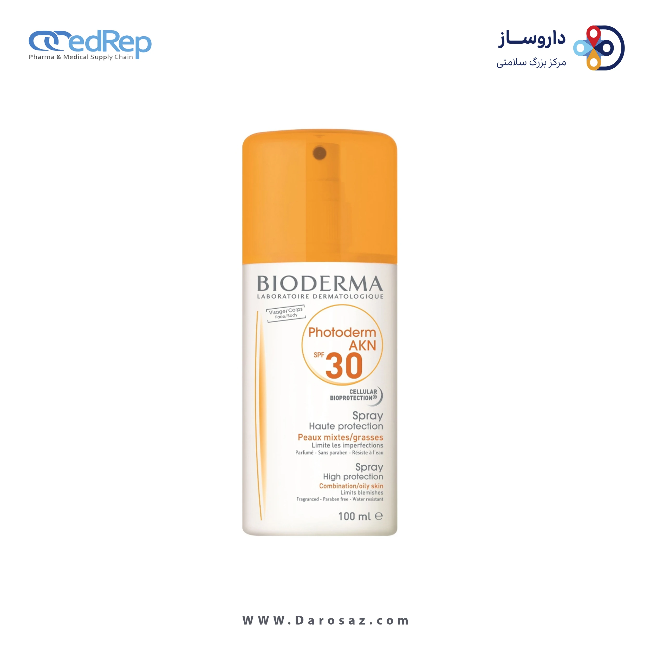 فراورده های برای حمام آفتاب BIODERMA Photoderm Akn SPF 30 Sun Spray 100ml