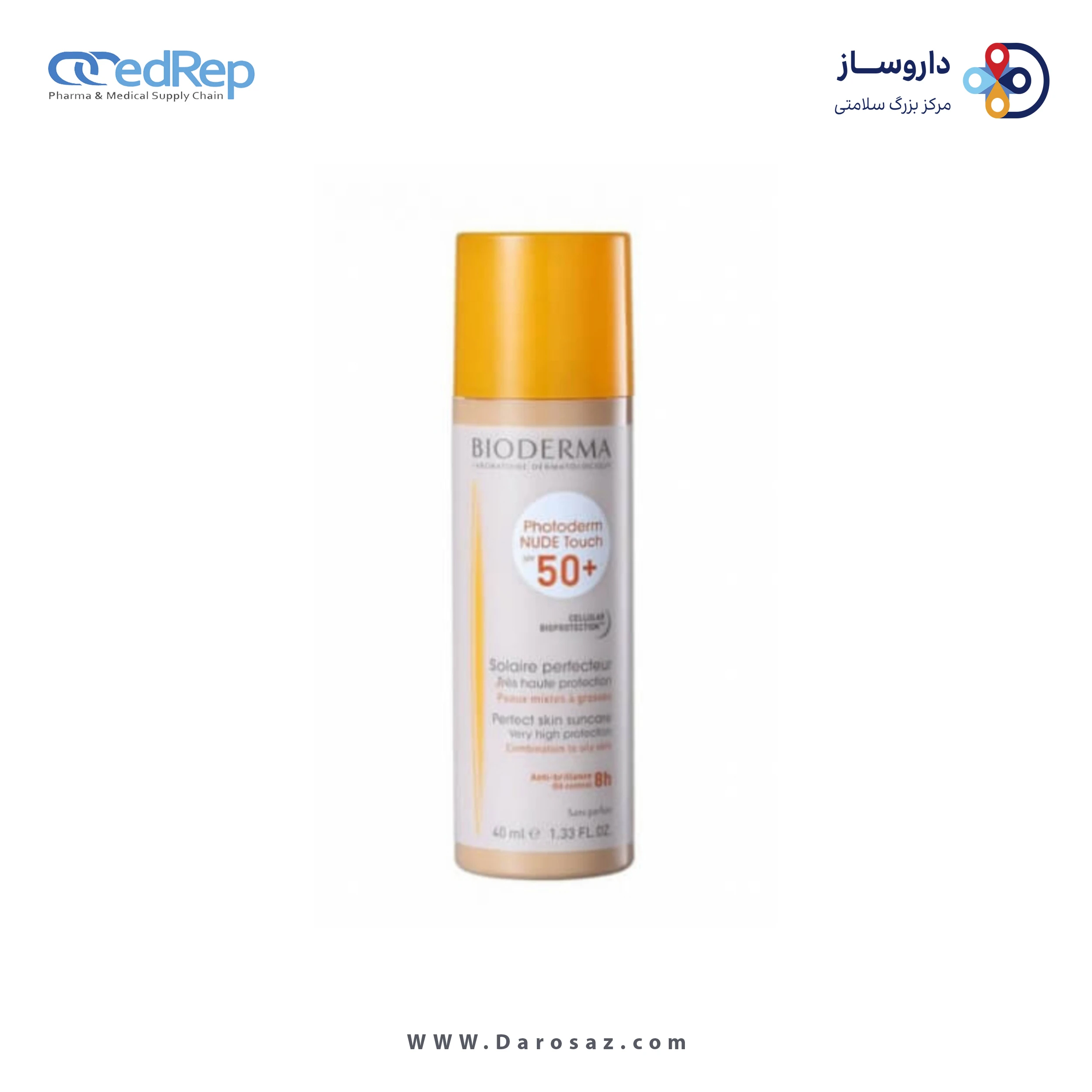 فراورده های برای حمام آفتاب BIODERMA PHOTODERM NUDE TOUCH SPF50+ LIGHT COLOR
