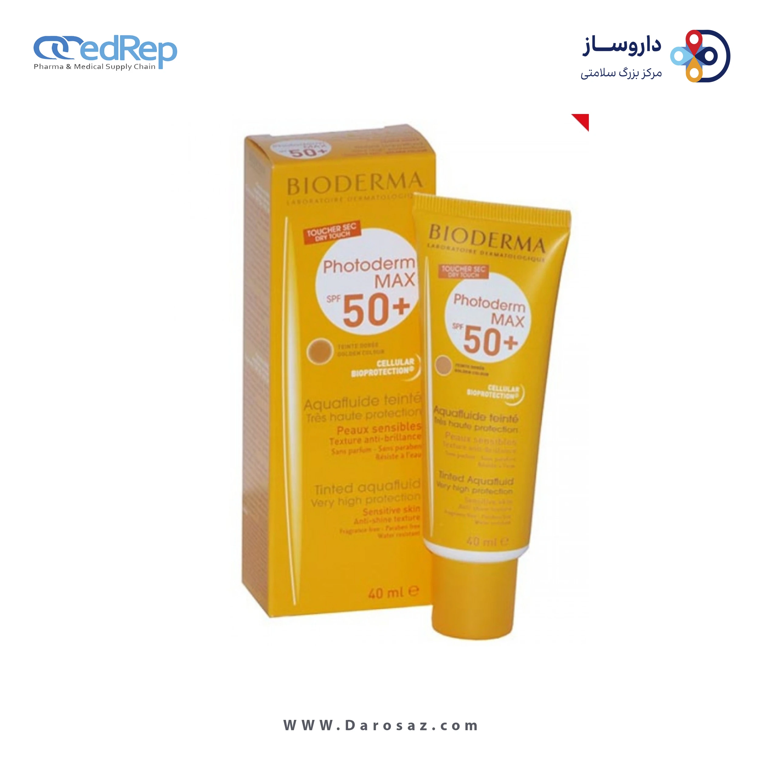 فراورده های برای حمام آفتاب BIODERMA PHOTODERM MAX AQUAFLUIDE SPF50+