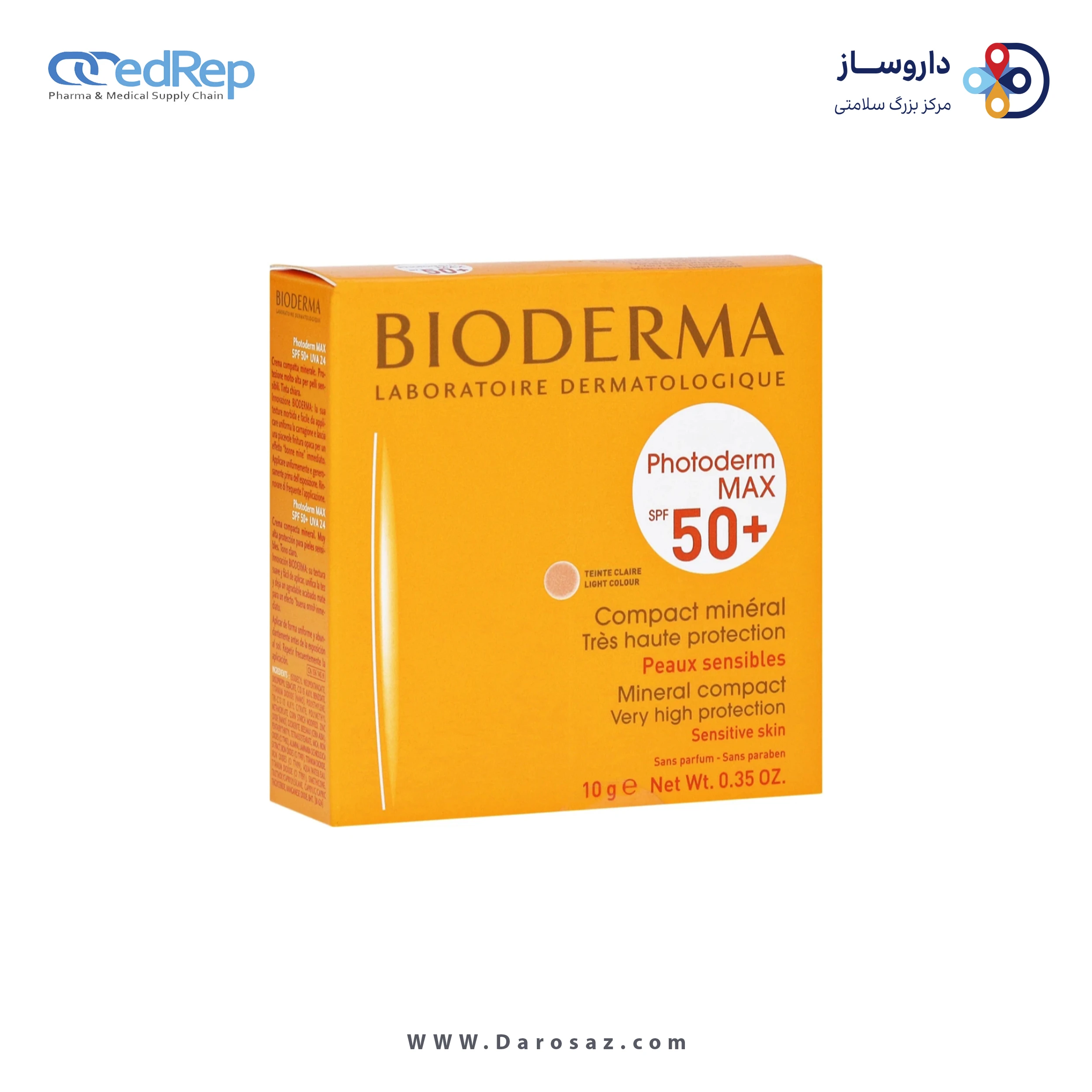 فراورده های برای حمام آفتاب BIODERMA Photoderm Max SPF 50+ Mineral Solar Compact 10ml