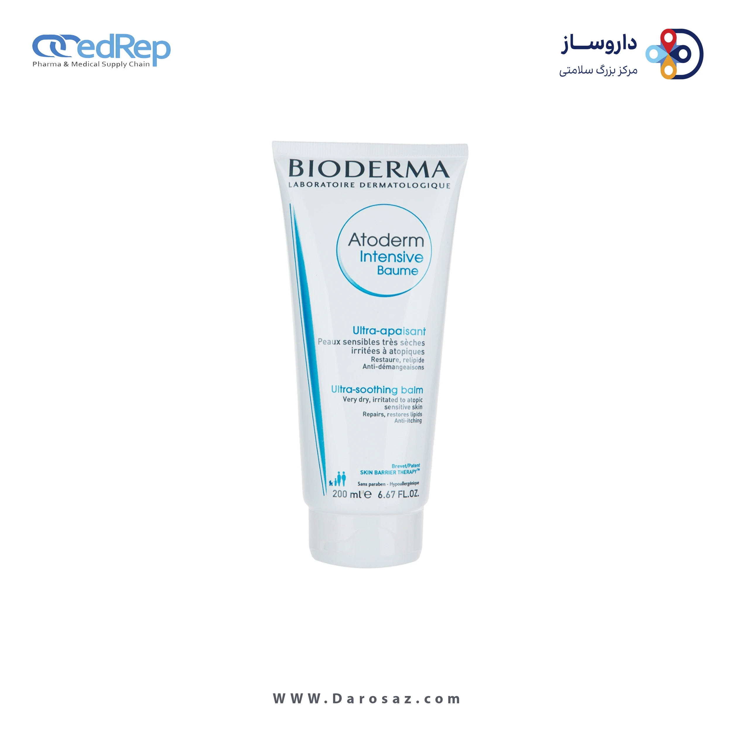 کرمها ، امولسیونها ، لوسیونها ، ژلها و روغنها برای پوست (دست ، صورت ، پا و...)BIODERMA ATODERM INTENSIVE BALM 200ml