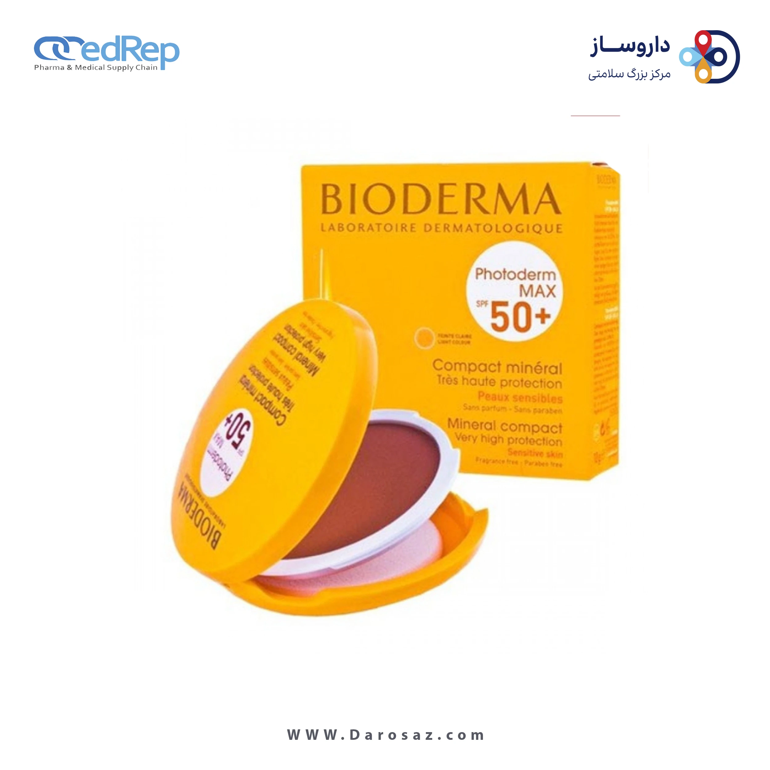 فراورده های برای حمام آفتاب BIODERMA PHOTODERM MAX SPF50+ MINERAL COMPACT LIGHT COLOR