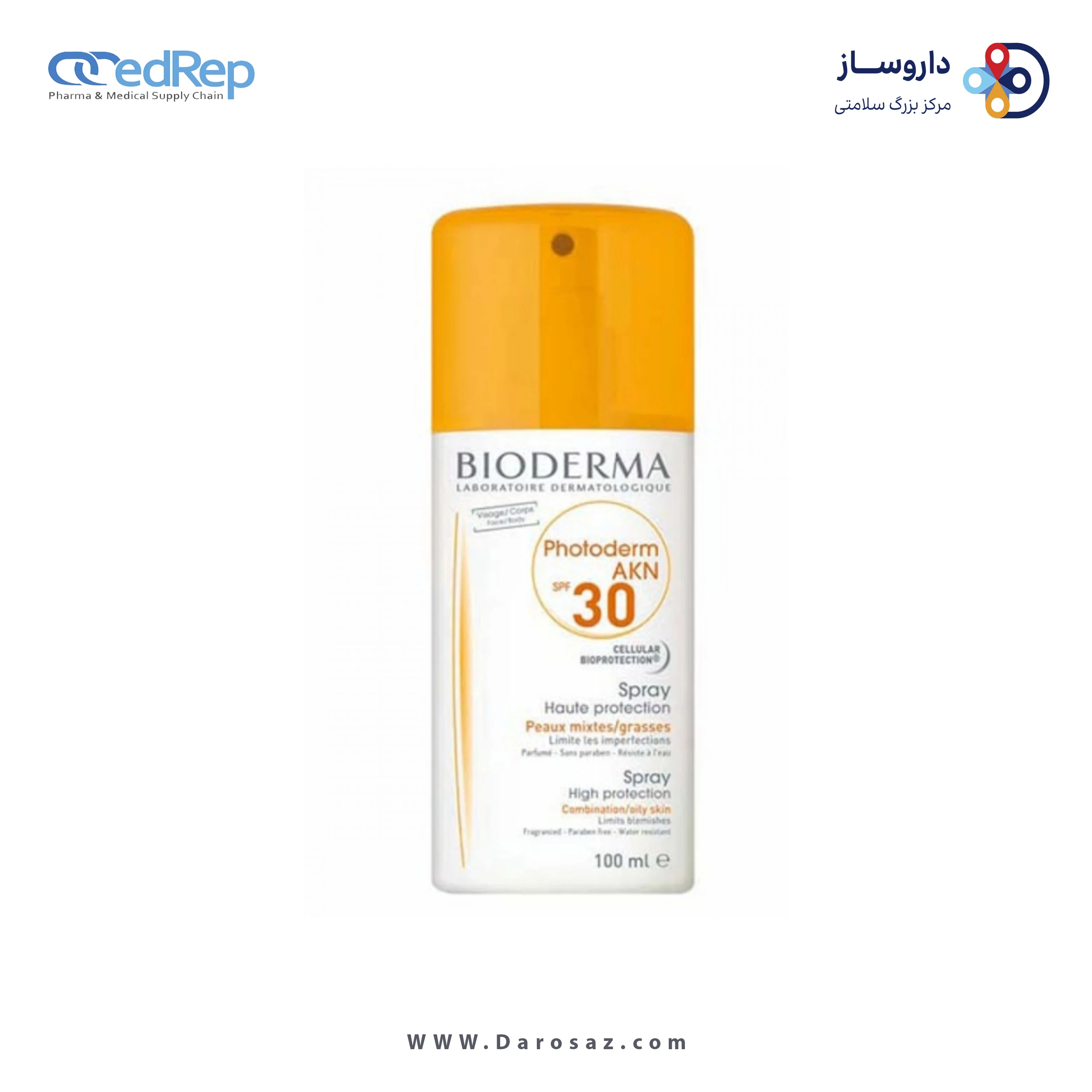 فراورده های برای حمام آفتاب BIODERMA Photoderm Akn SPF 30 Sun Spray
