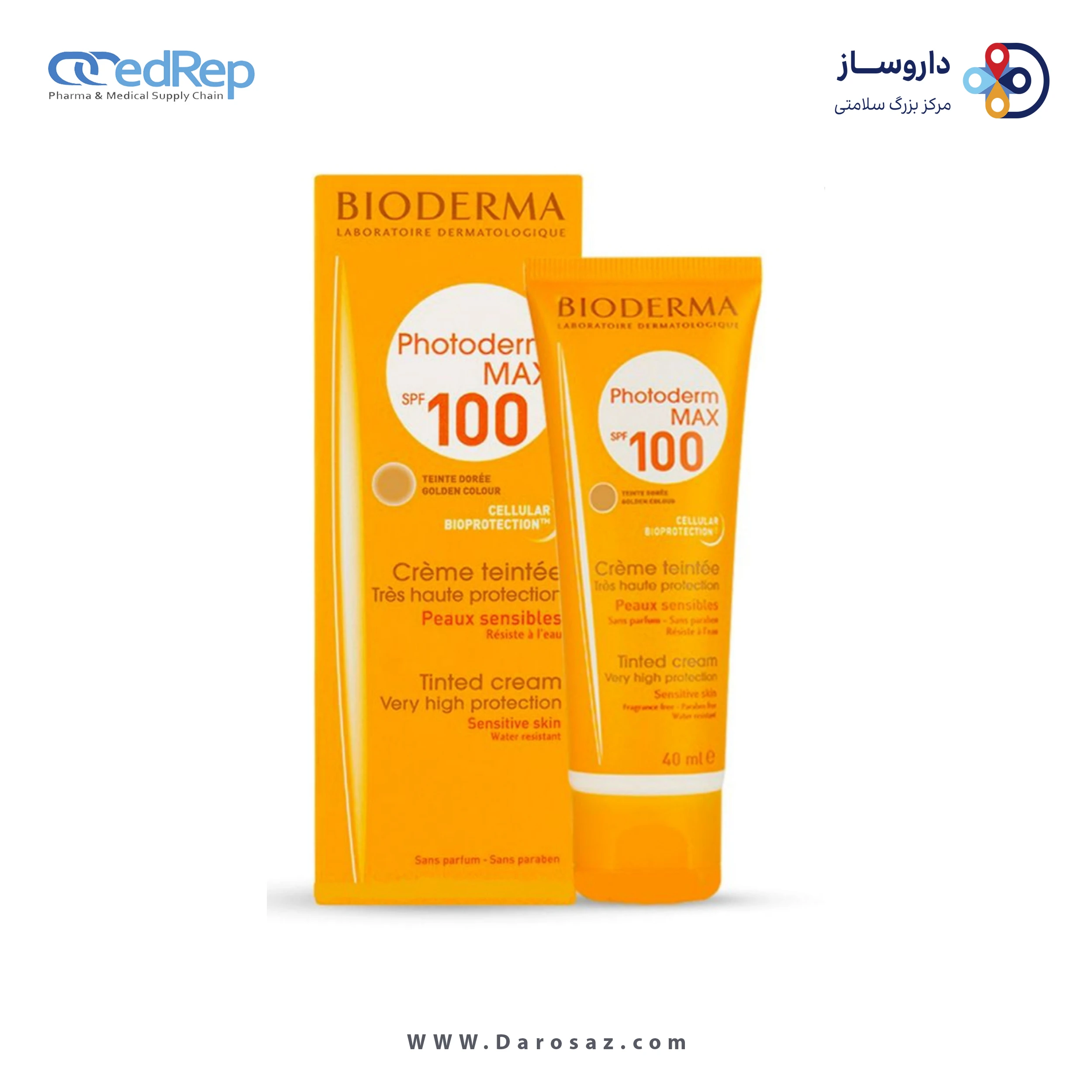 فراورده های برای حمام آفتاب BIODERMA PHOTODERM MAX CREAM SPF100 (GOLDEN COLOR)