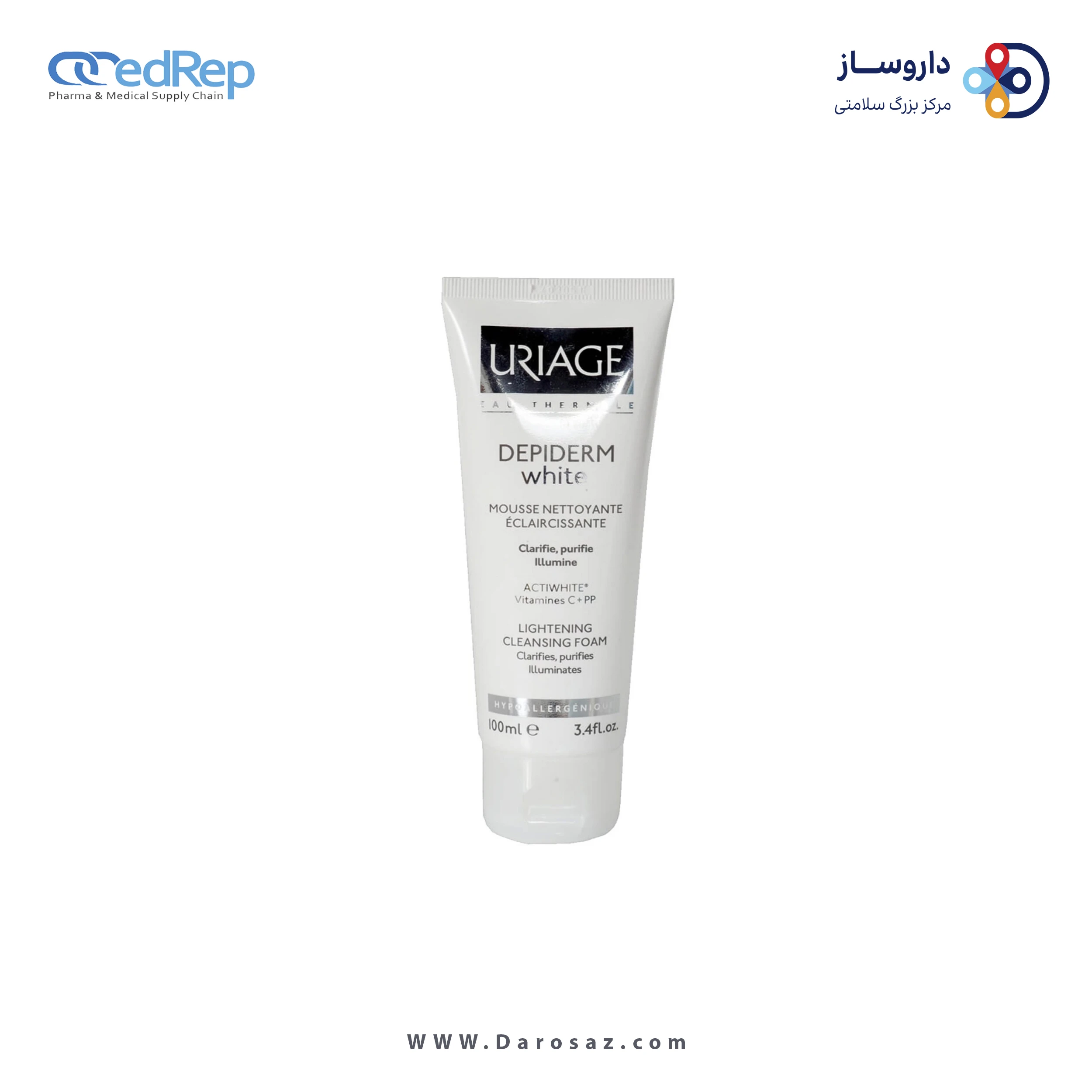 کرمها ، امولسیونها ، لوسیونها ، ژلها و روغنها برای پوست (دست ، صورت ، پا و...)URIAGE DEPIDERM WHITE LIGHTENING CLEANSING FOAM