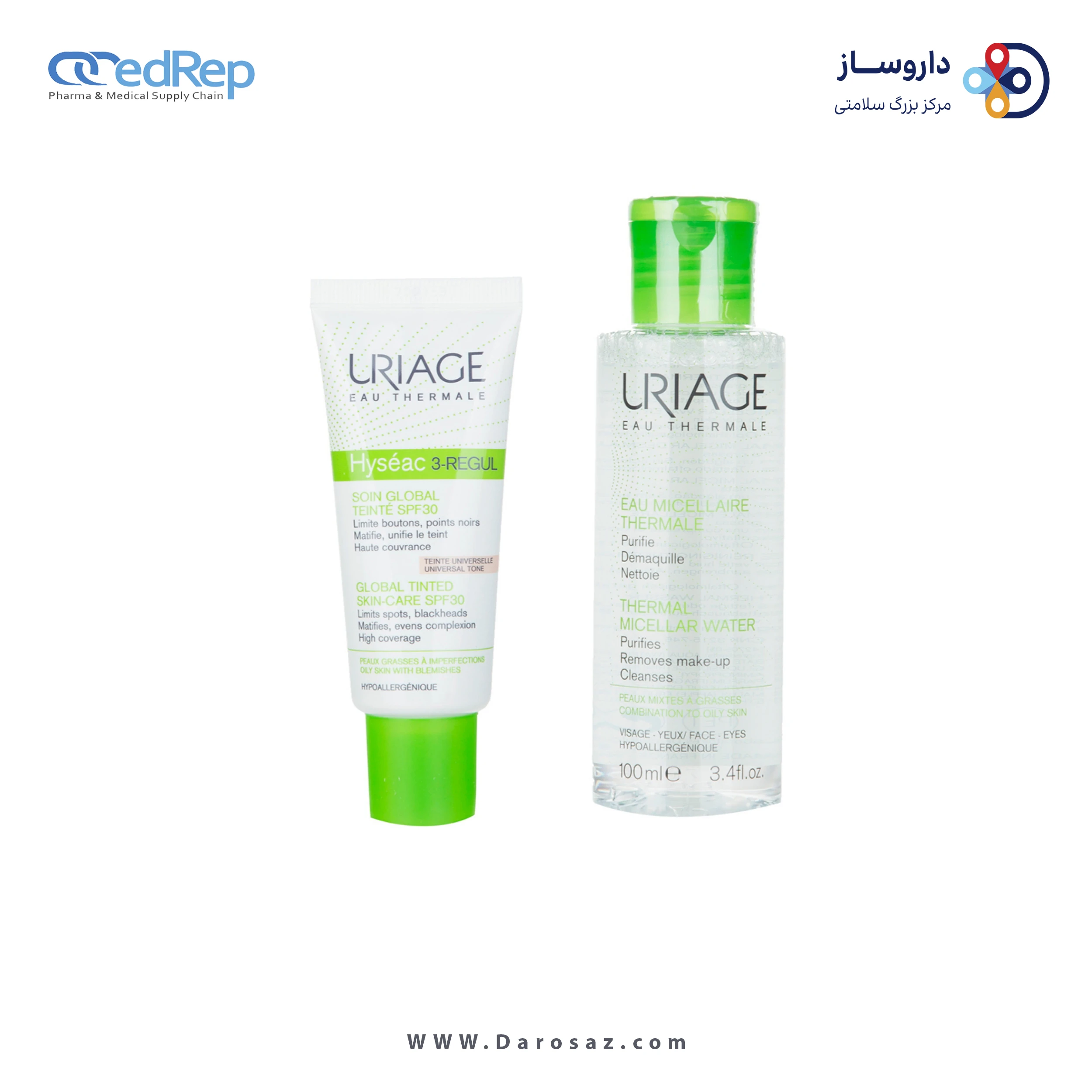 کرمها ، امولسیونها ، لوسیونها ، ژلها و روغنها برای پوست (دست ، صورت ، پا و...)URIAGE HYSEAC 3 REGUL SOIN GLOBAL TEINTE SPF30