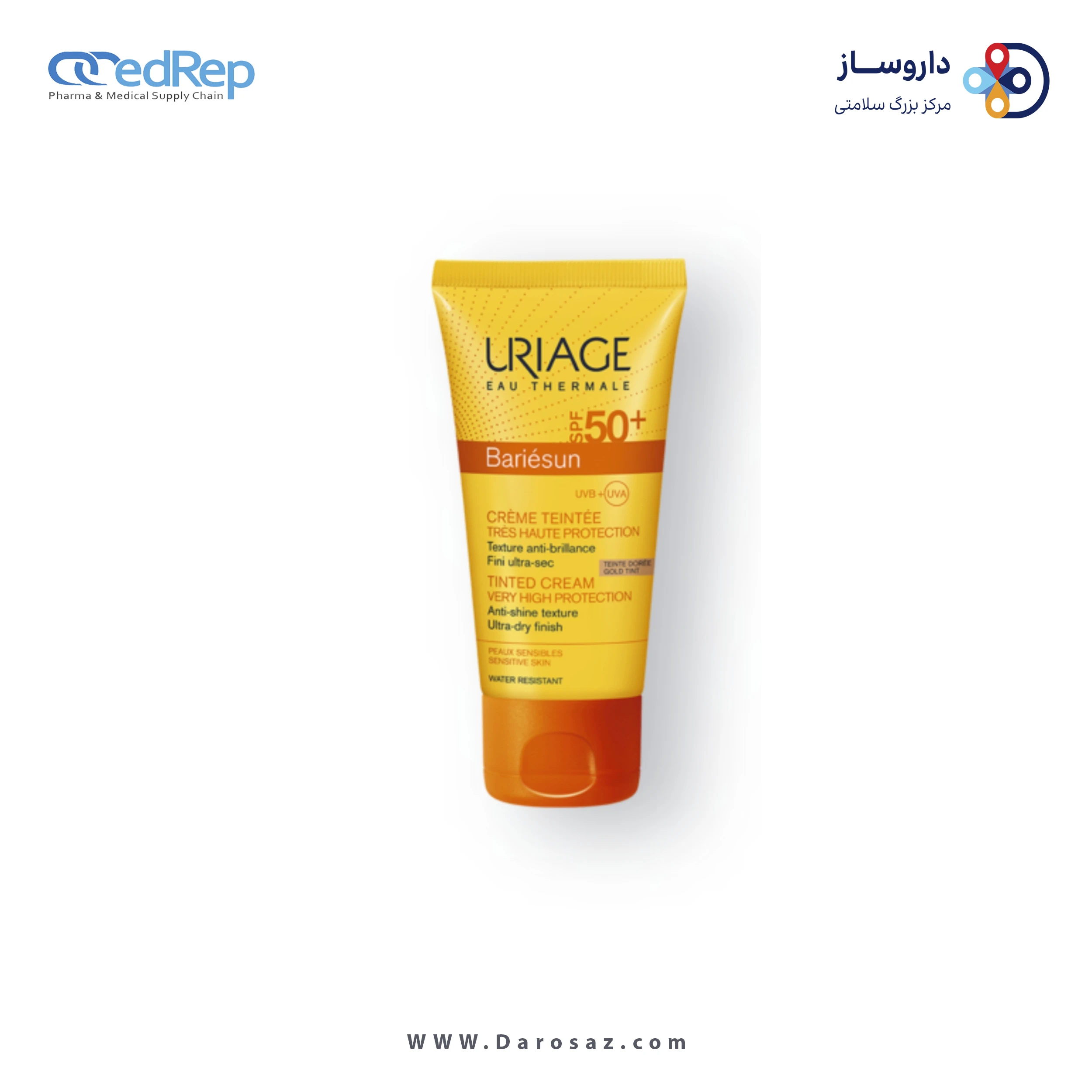 فراورده های برای حمام آفتاب URIAGE Bariesun Very High Protection Tinted Cream Doree SPF50+ Teinte Doree 50ml