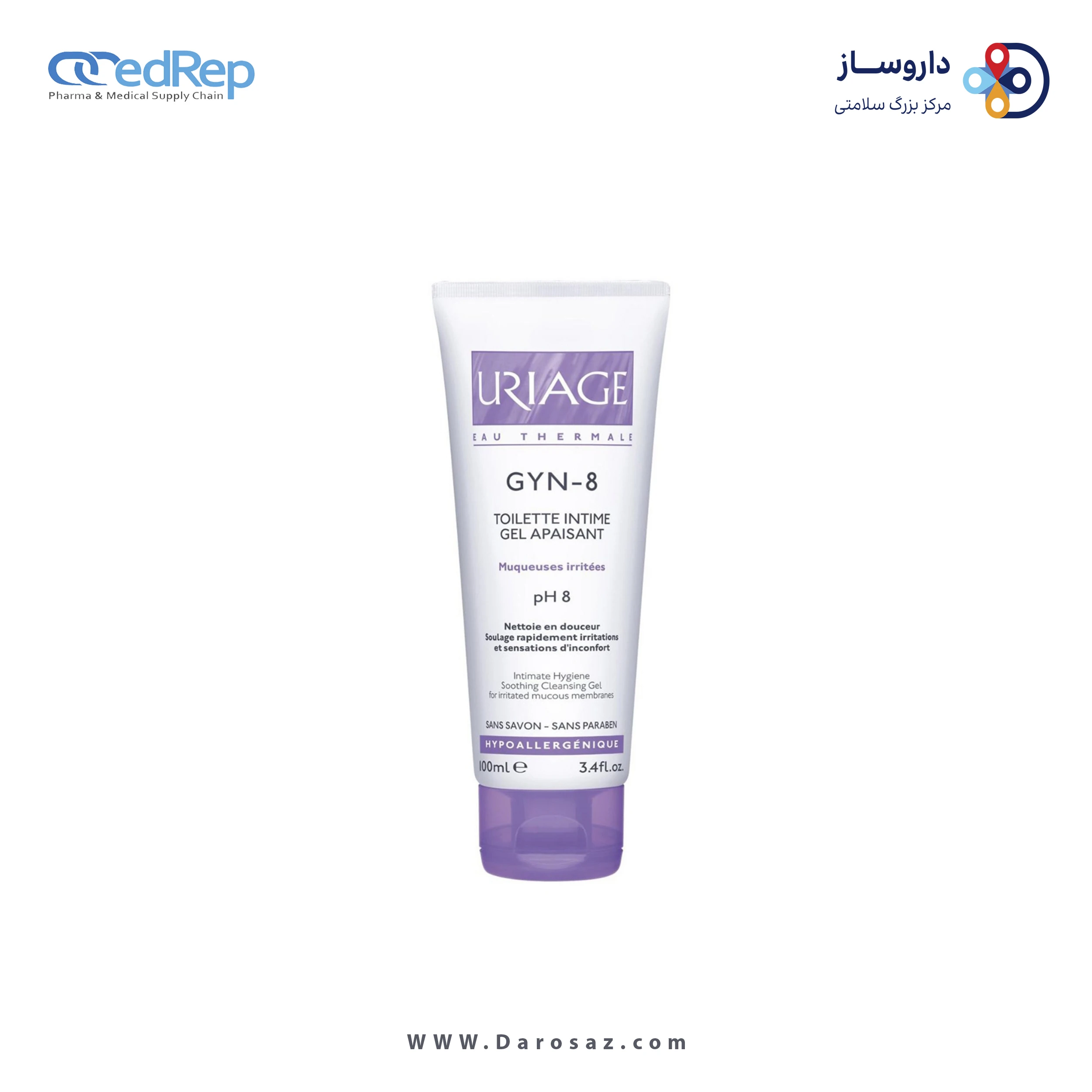 پاک کننده هاURIAGE Gyn 8 Intimate Hygiene Soothing Cleansing Gel (Gyn 8 Toilette Intime –Gel Apaisant)