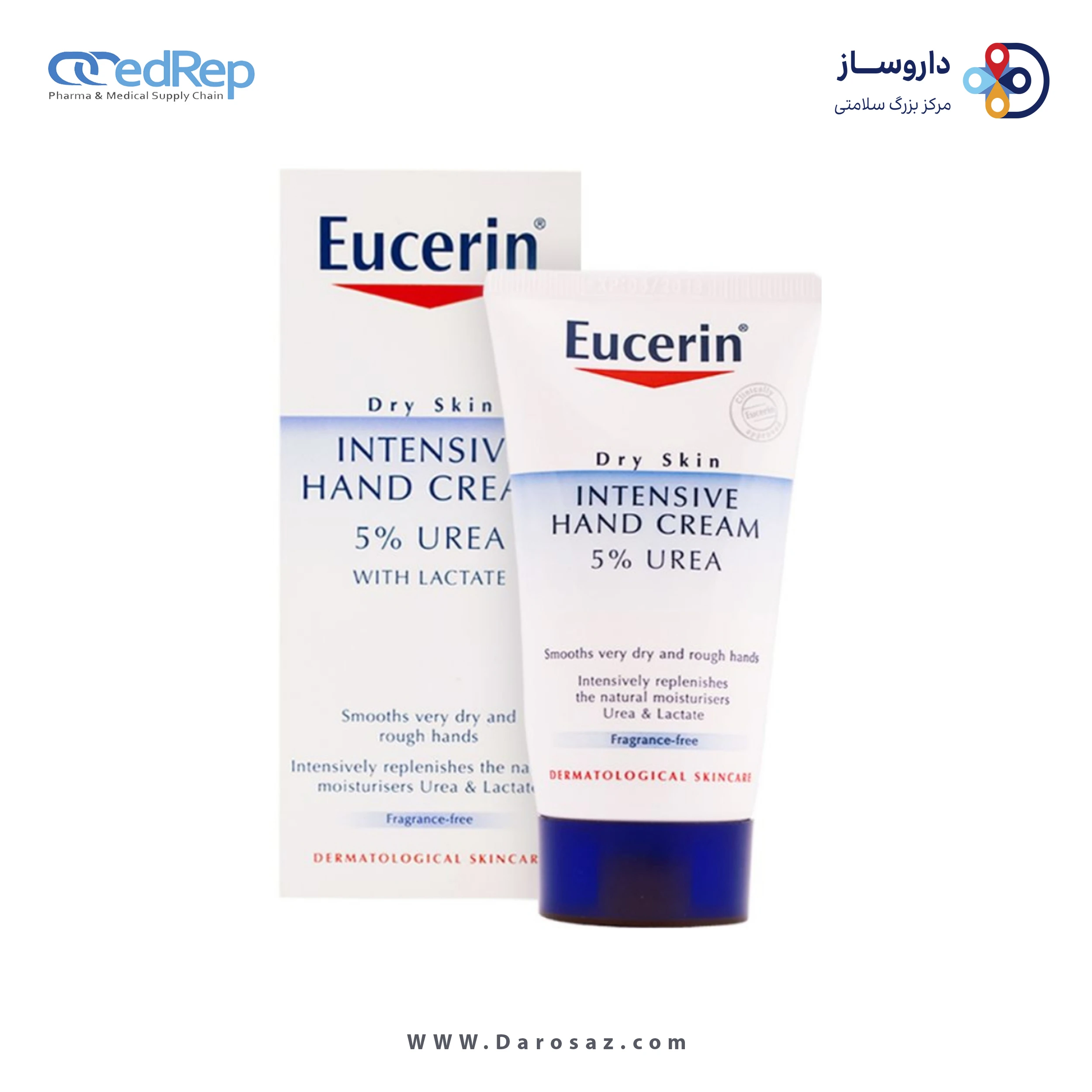 کرمها ، امولسیونها ، لوسیونها ، ژلها و روغنها برای پوست (دست ، صورت ، پا و...)EUCERIN Dry Skin 5% Urea Hand Cream PACKAGE 2