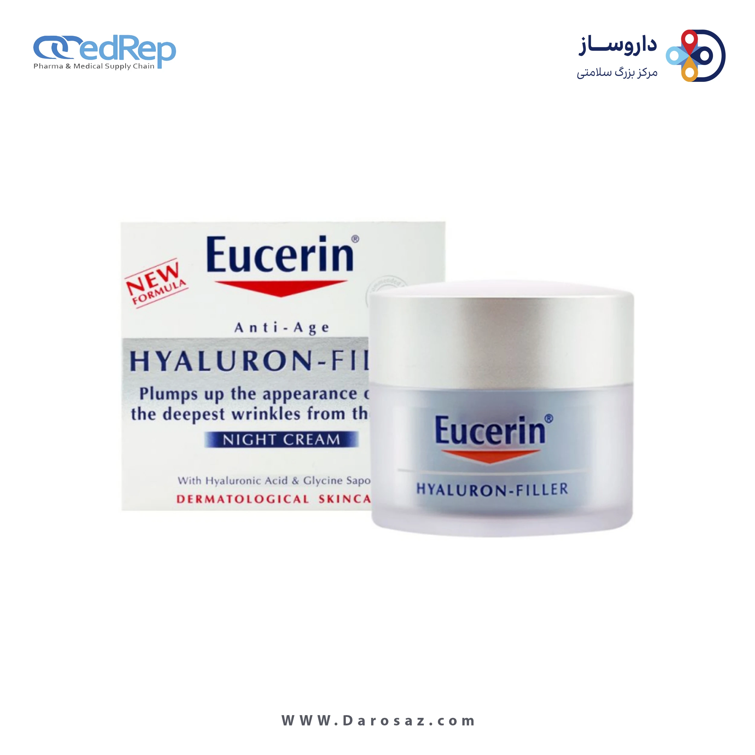 کرمها ، امولسیونها ، لوسیونها ، ژلها و روغنها برای پوست (دست ، صورت ، پا و...)EUCERIN HYALURON FILLER +VOLUME –LIFT NIGHT CARE