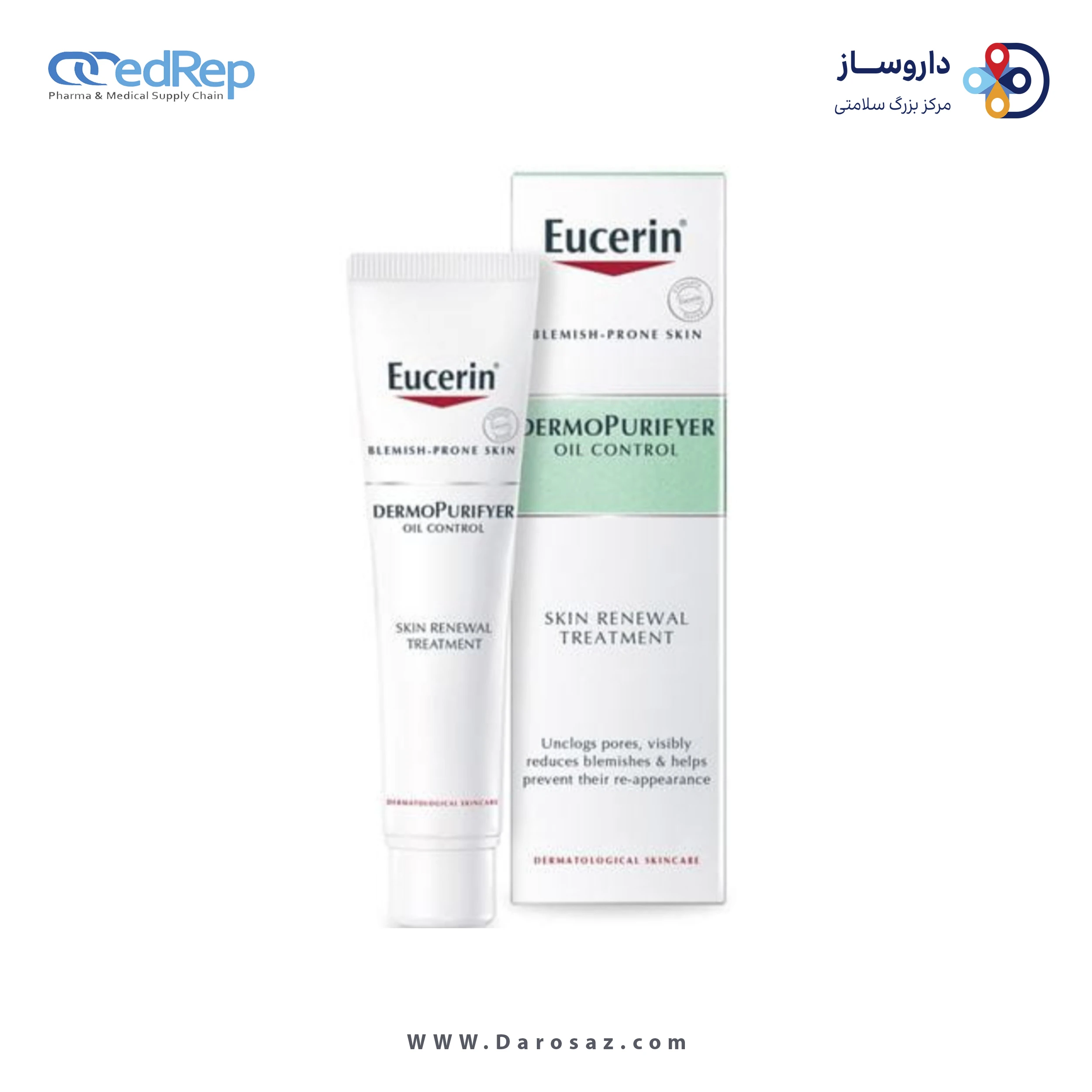کرمها ، امولسیونها ، لوسیونها ، ژلها و روغنها برای پوست (دست ، صورت ، پا و...)EUCERIN DERMO PURIFYER OIL CONTROL SKIN RENEWAL TREATMENT