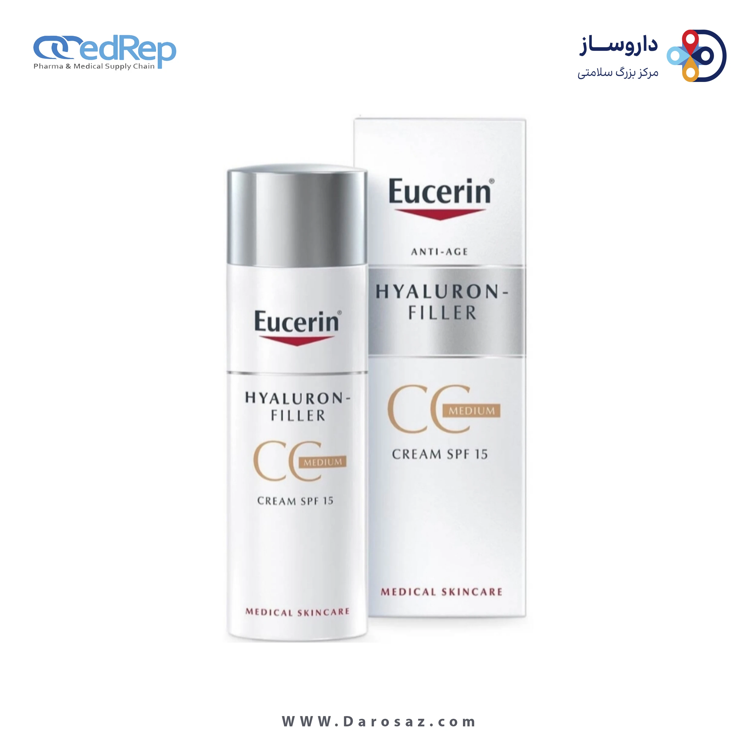 فراورده های ضد چروک EUCERIN hyaluron Filler CC Cream MEDIUM