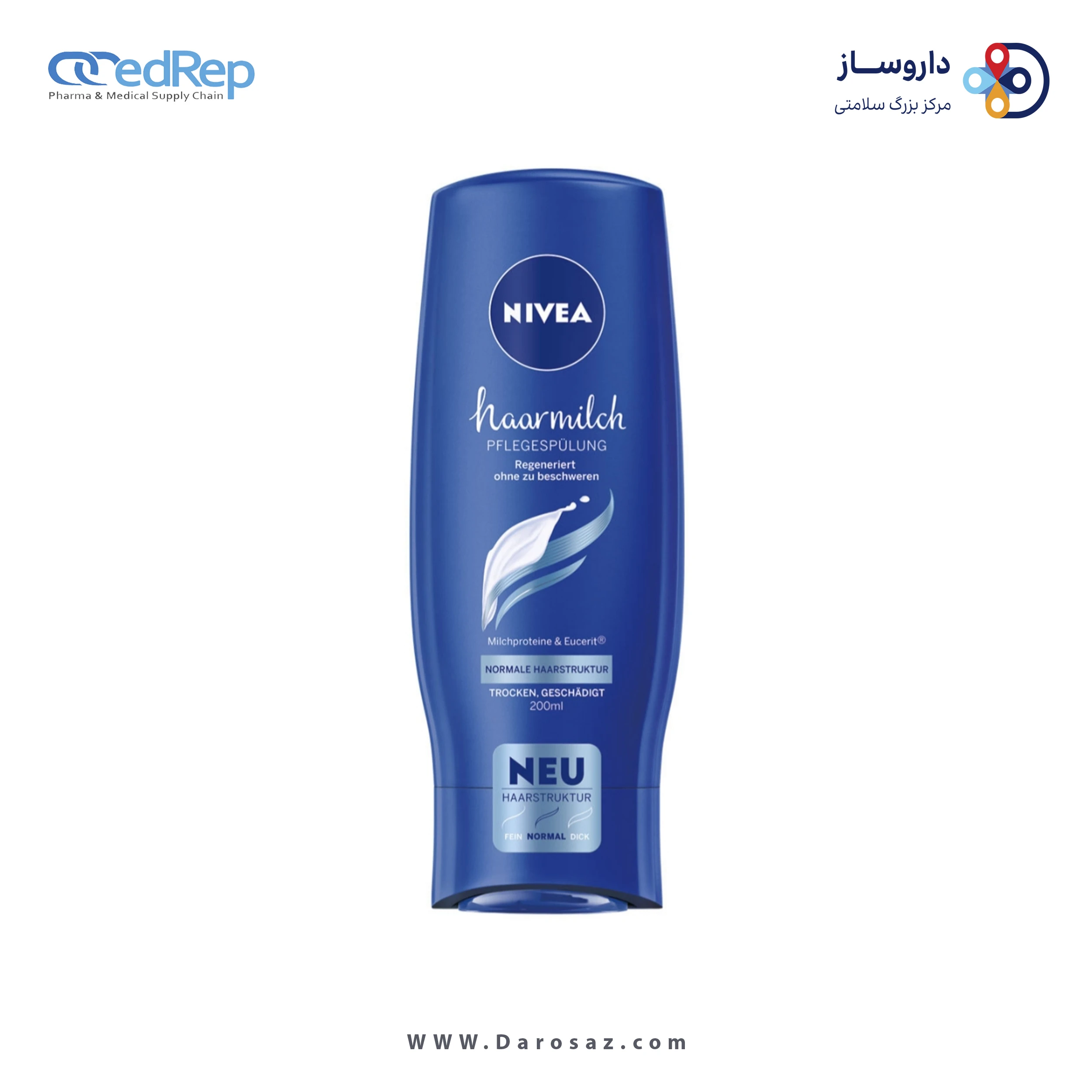 فراورده های حالت دهنده ،نرم کننده وتثبیت کننده آرایش مو (کرمها ، لوسیونها وروغنها) NIVEA Hair milk Conditioner for Normal Hair