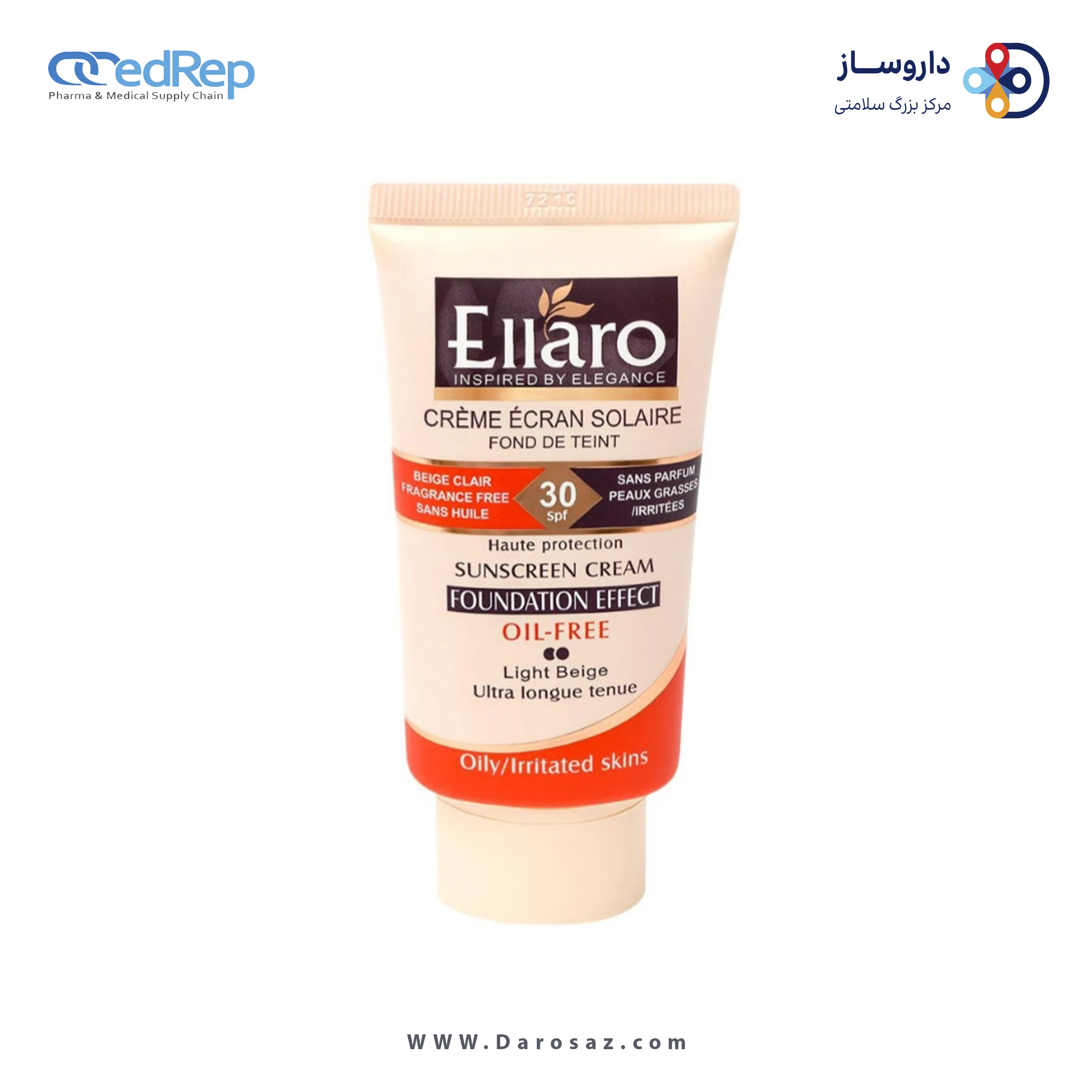 کرم پودر ضد آفتاب فاقد چربی با SPF 30 (رنگ بژ روشن)