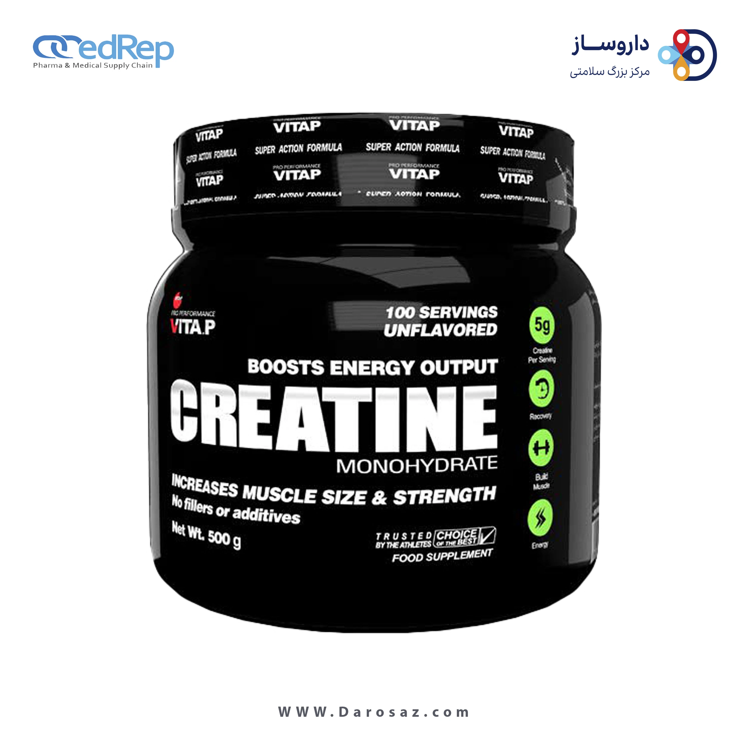 کراتین مونوهیدرات 500 گرم پودر