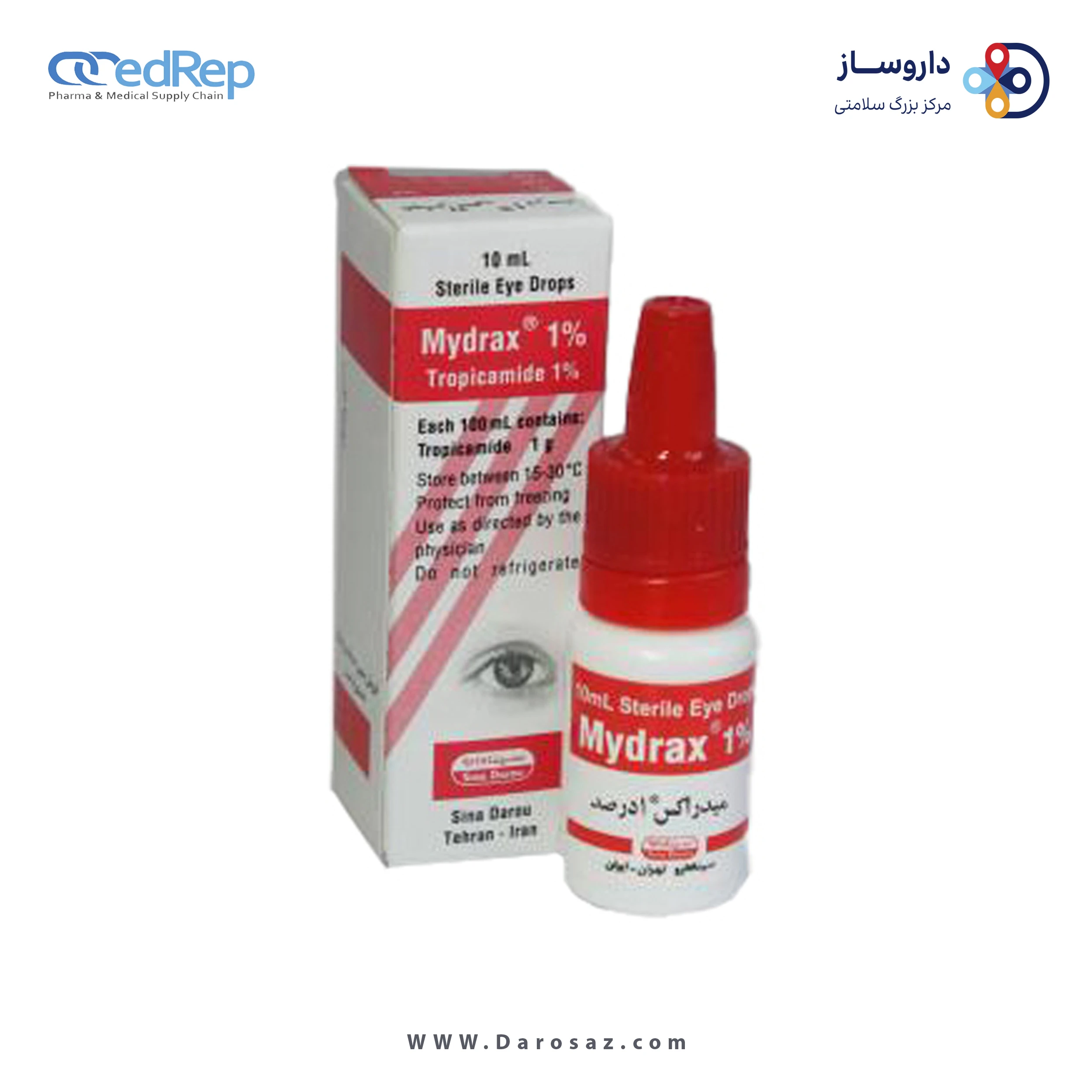 تروپیکامید  1%,10mL قطره محلول چشمی