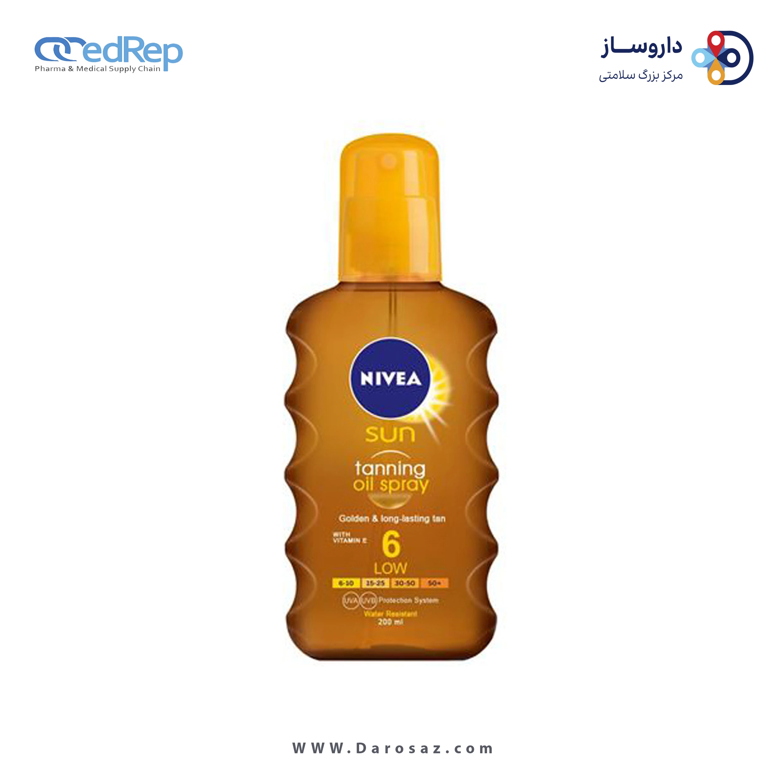 اسپری روغن برنزه کننده  ۲۰۰ml SPF6