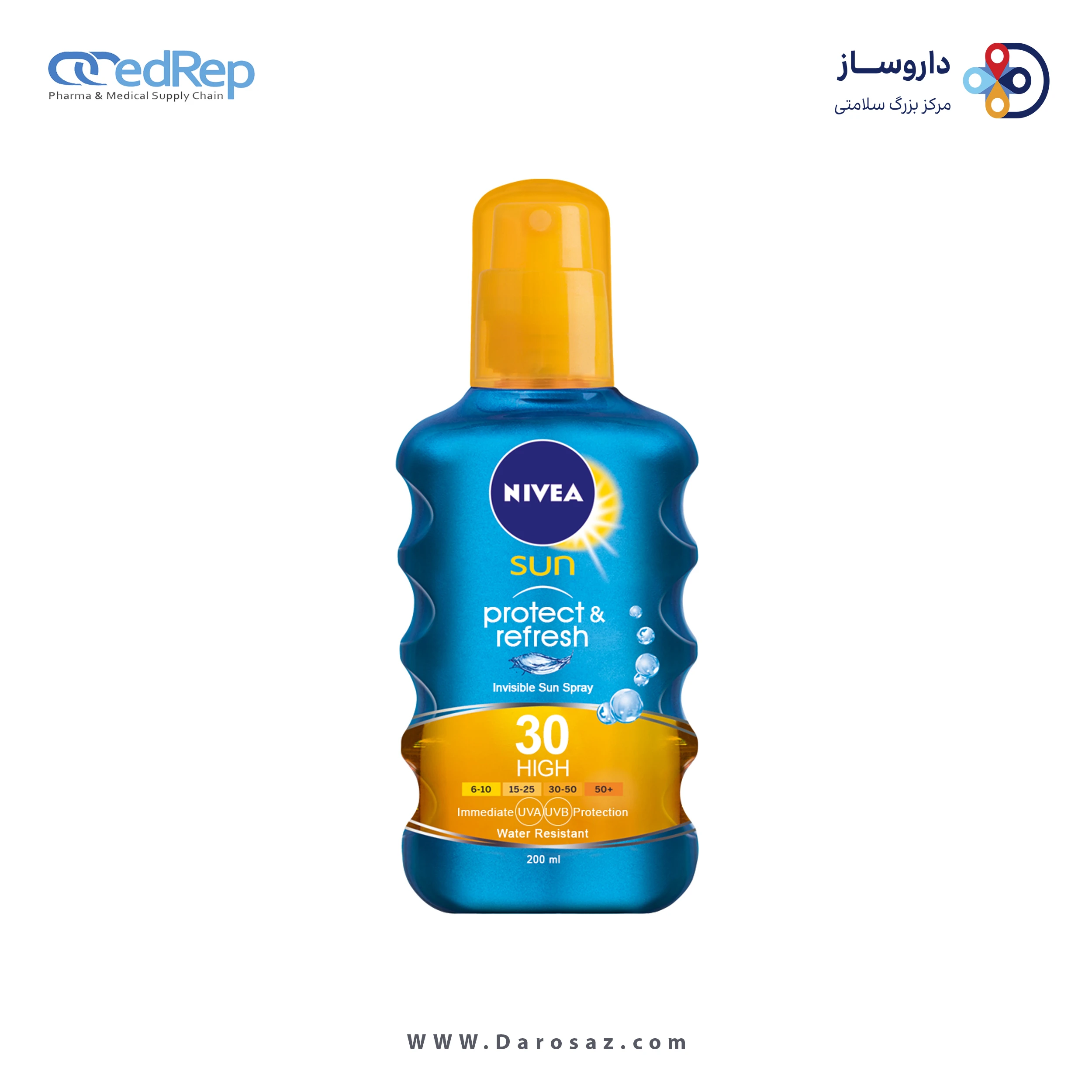 اسپری ضد آفتاب شفاف اس پی اف 30