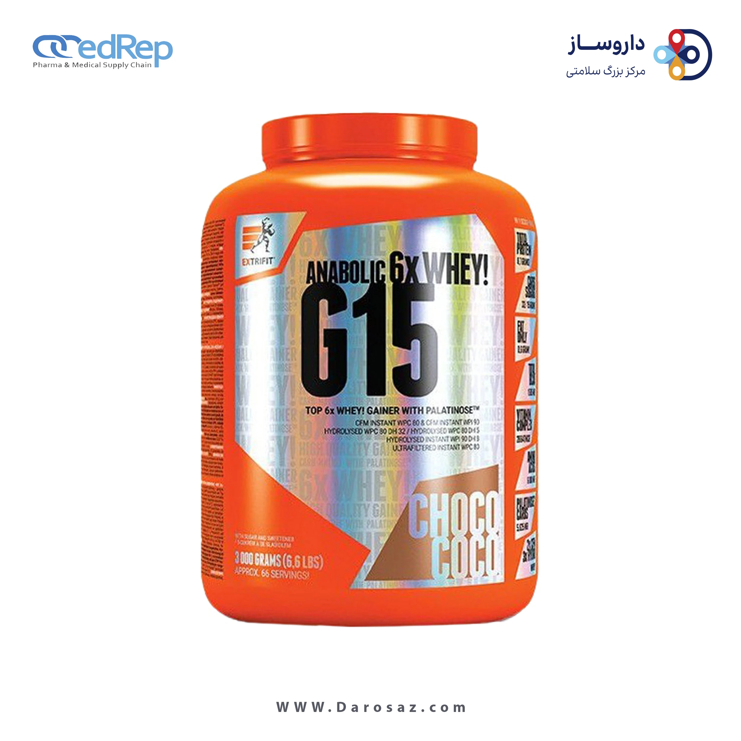 جی 15 آنابولیک گینر 3000 گرم پودر