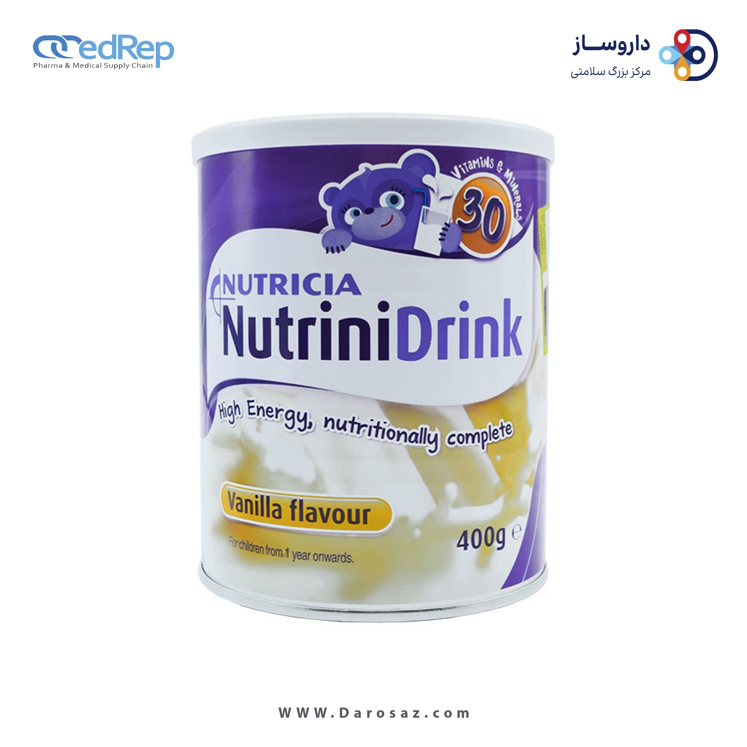 نوترینی درینک 400 گرم بدون طعم پودر