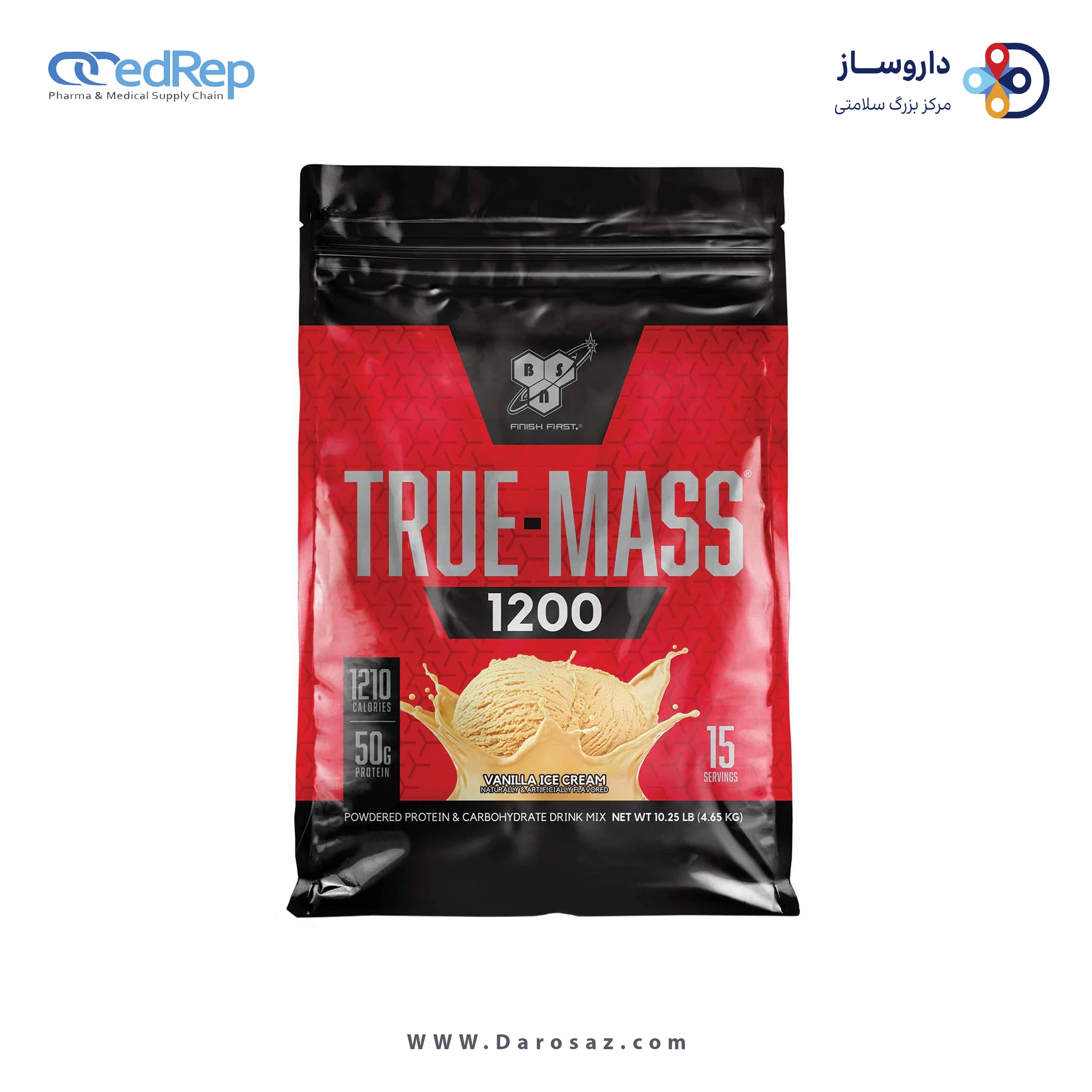 ترو مس 1200 4.65 کیلوگرم طعم بستنی وانیلی پودر