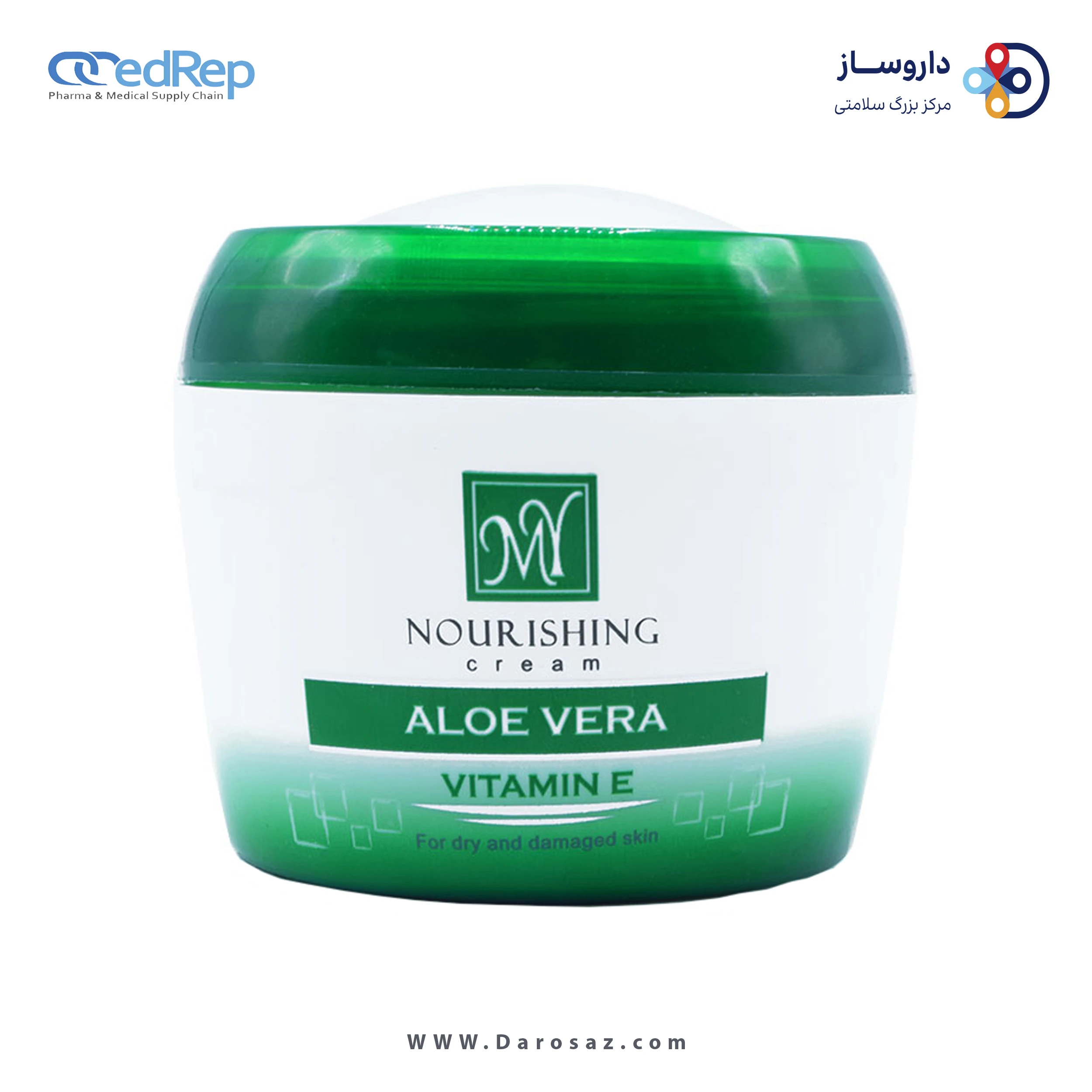 کرم مغذی پوست حاوی آلوئه ورا 200 ml Jar