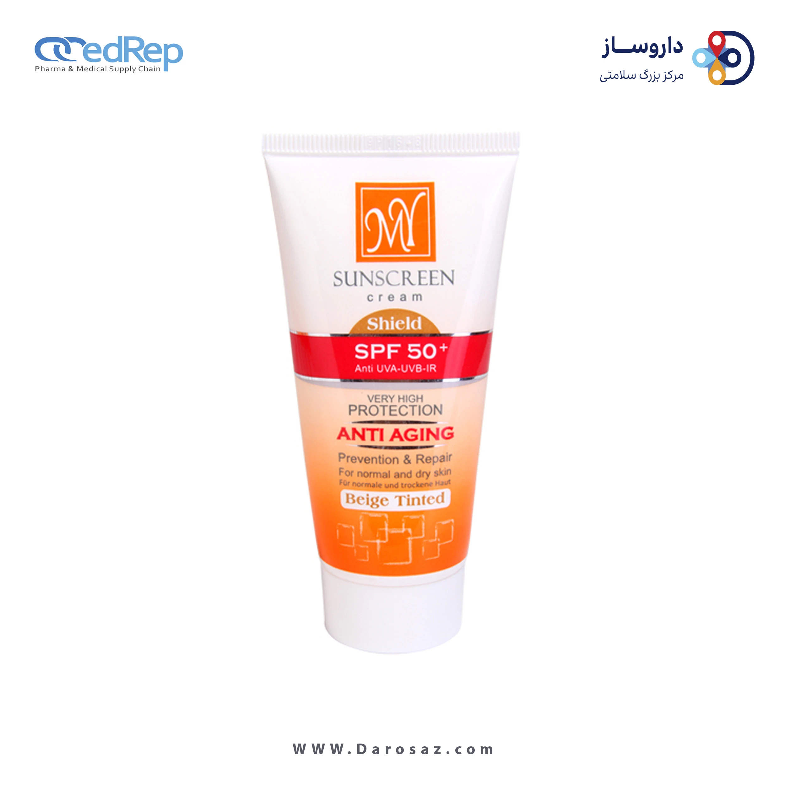 کرم ضد آفتاب رنگی بژ SPF 50 مای – ۵۰ میلی لیتر
