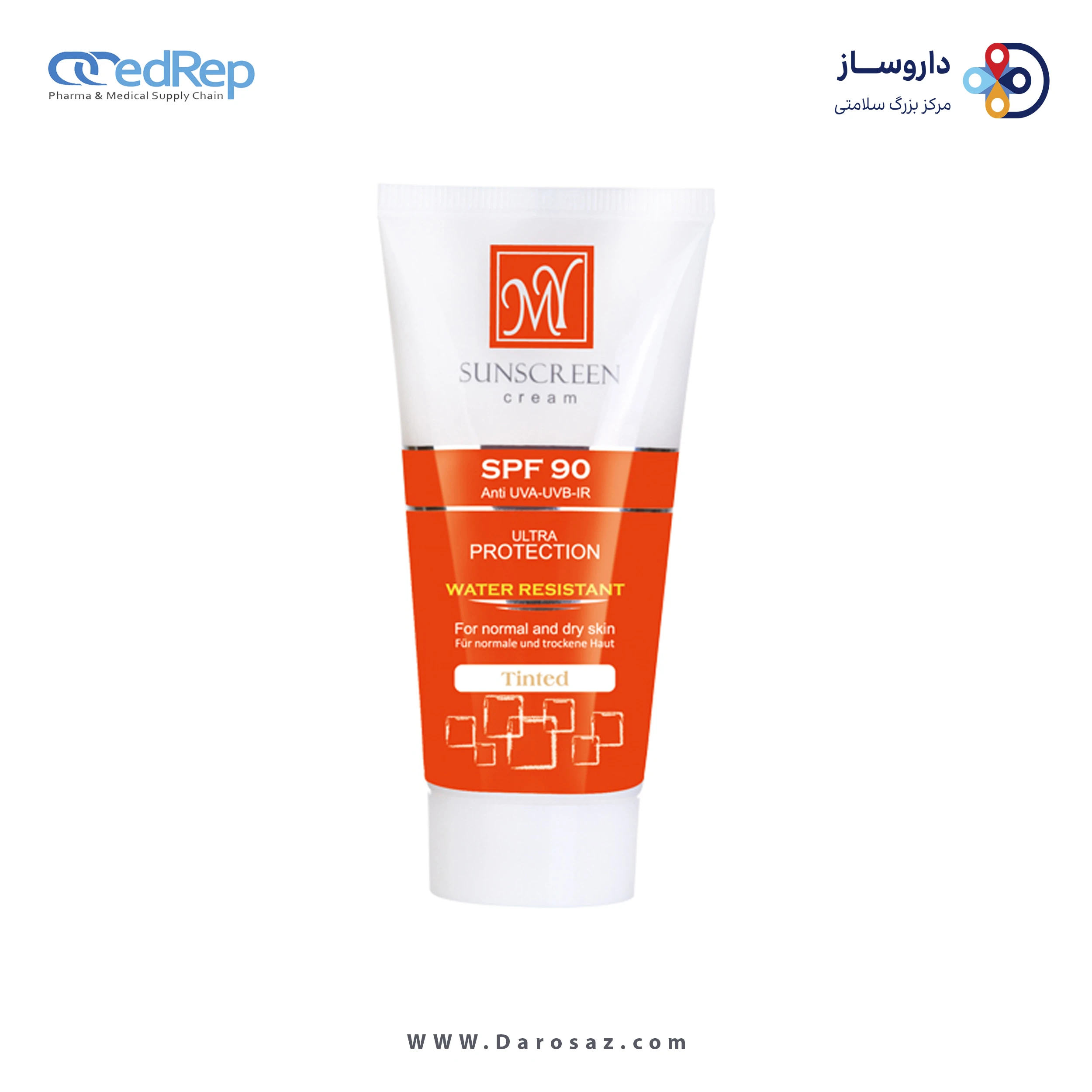 کرم ضد آفتاب رنگی SPF 90 مای – ۵۰ میلی لیتر