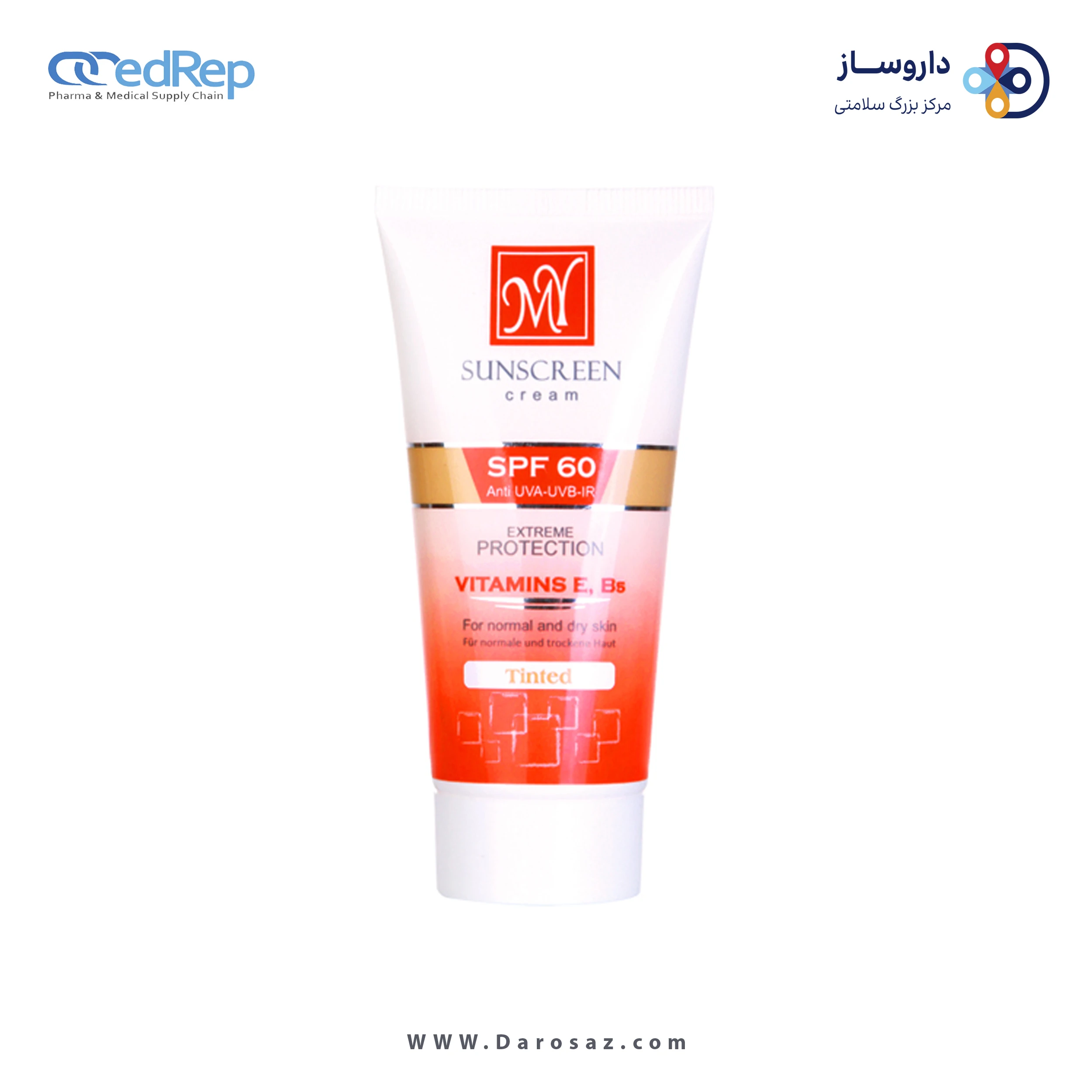 کرم ضد آفتاب رنگی فاقد چربی SPF 60 مای – ۵۰ میلی لیتر