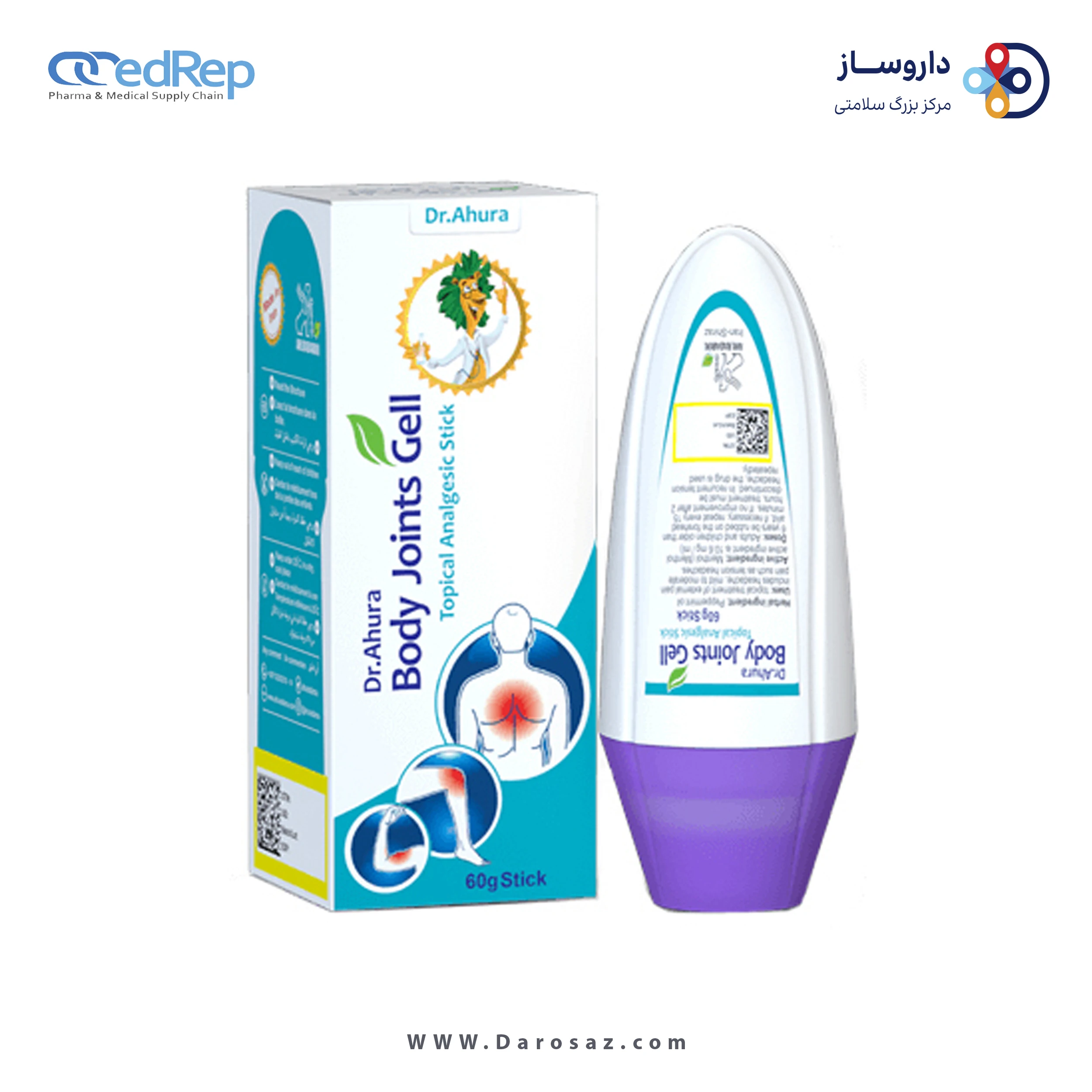 دکتر اهورا بادی جوینتس ژل 60 گرم استیک