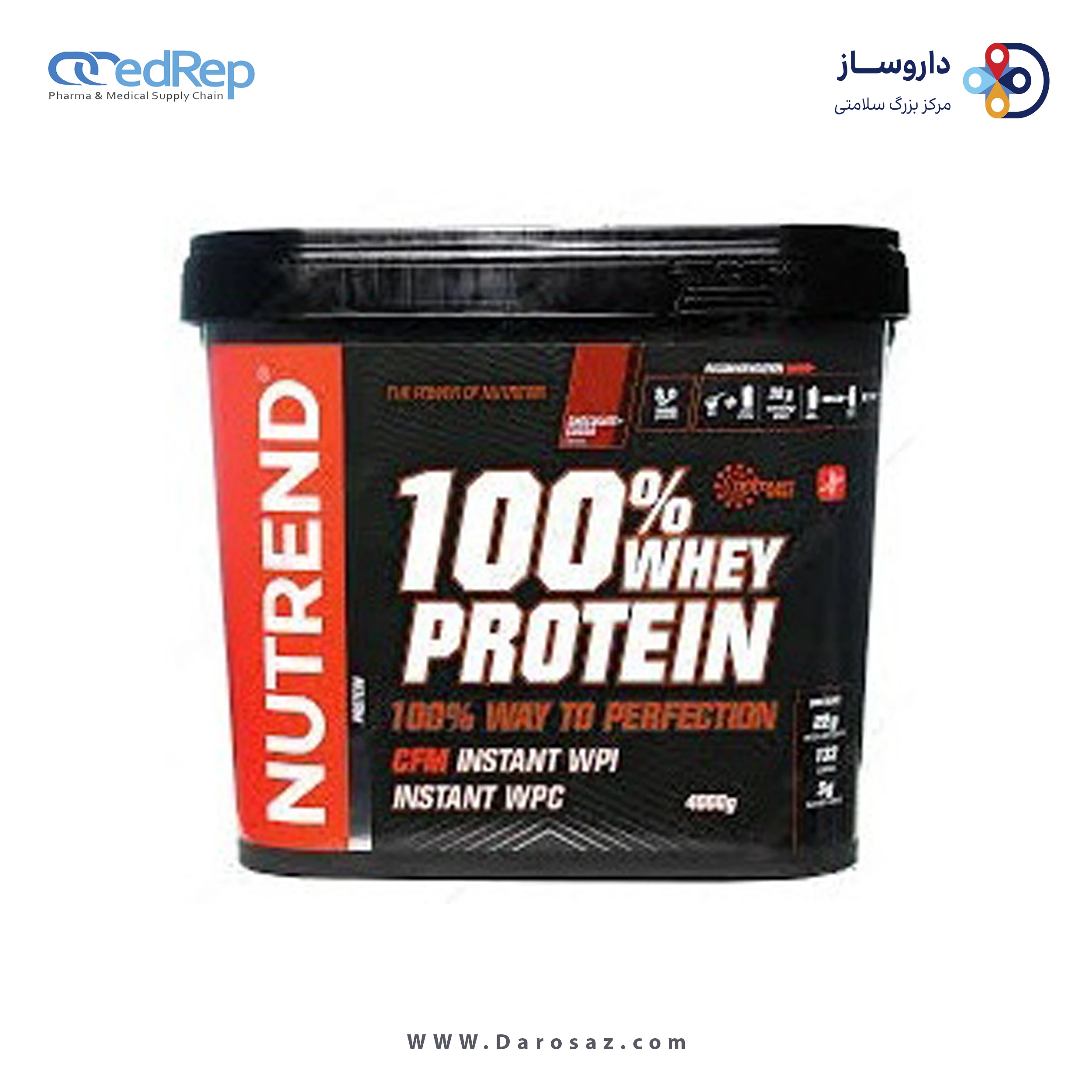 100%وی پروتئین 4000 گرم طعم شکلات کاکائو پودر