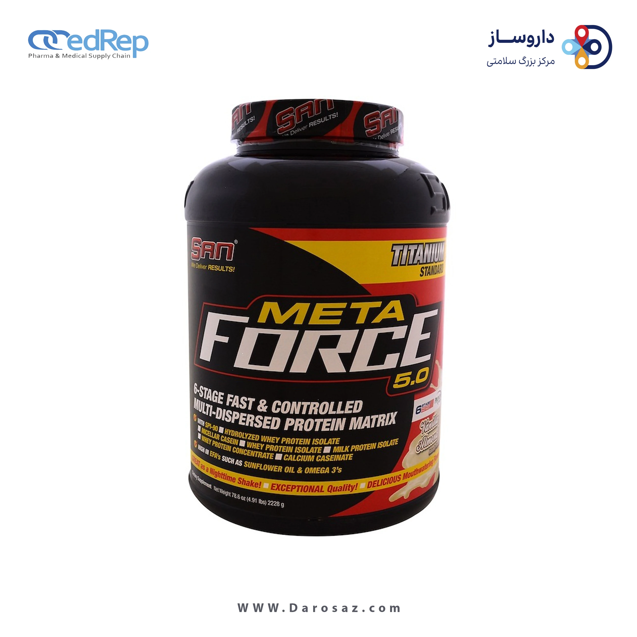 متافورس 2228 گرم طعم بادام وانیل پودر