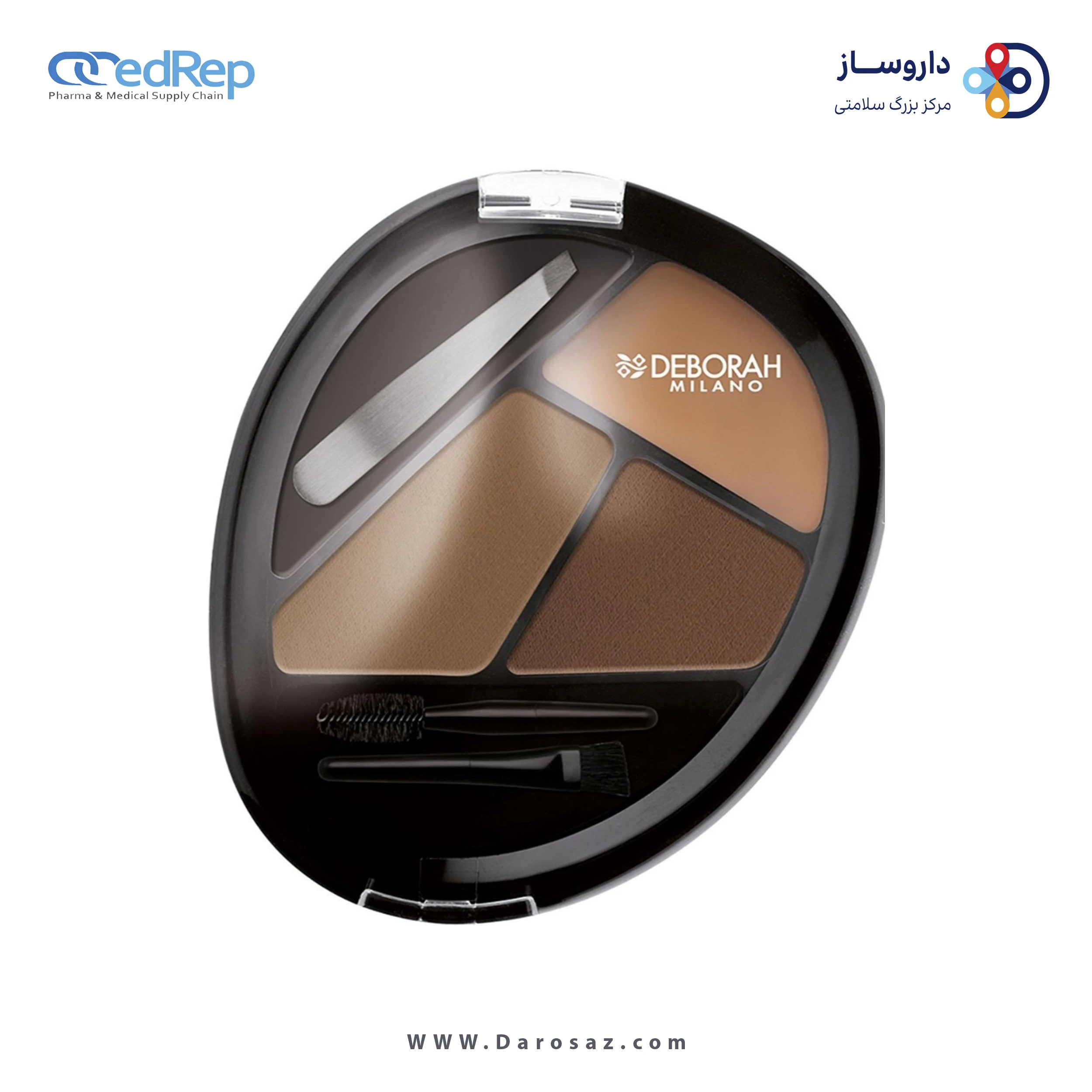 سایه ابرو دبورا مدل Perfect Kit Brunette شماره 02
