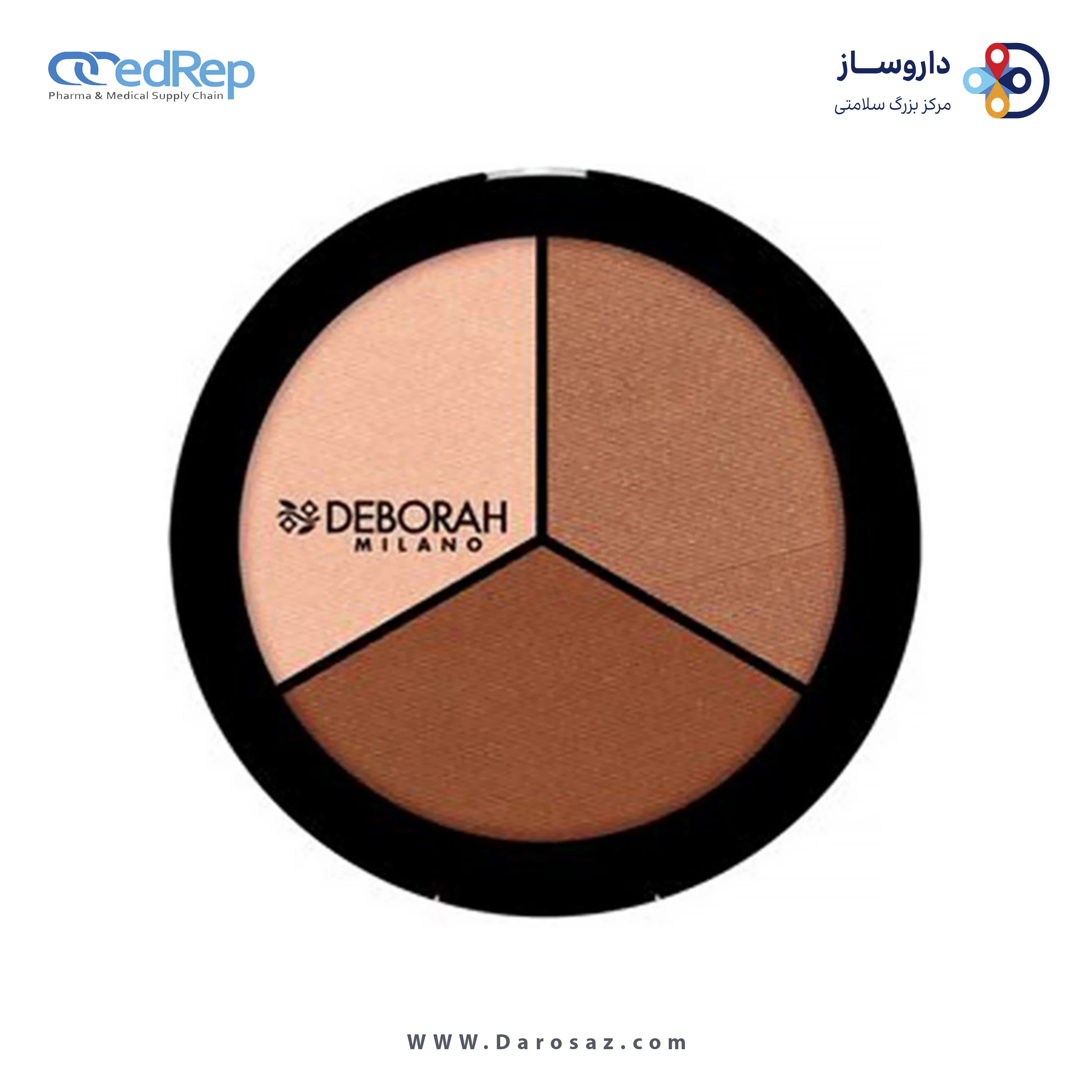 پالت کانتورینگ دبورا سری Trio مدل Light Rose Skin