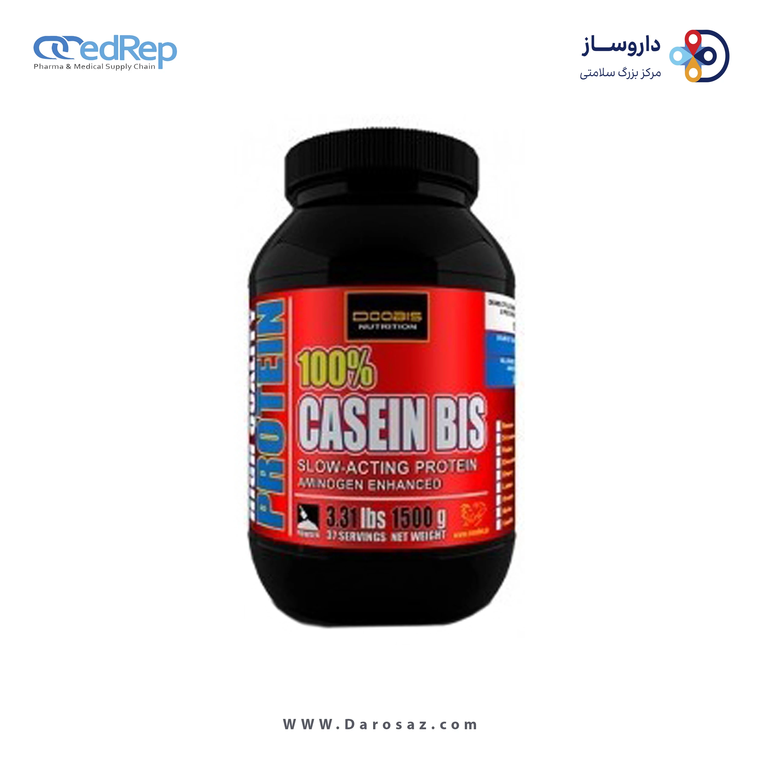 کازئین بیس 1500 گرم طعم کاکائو پودر
