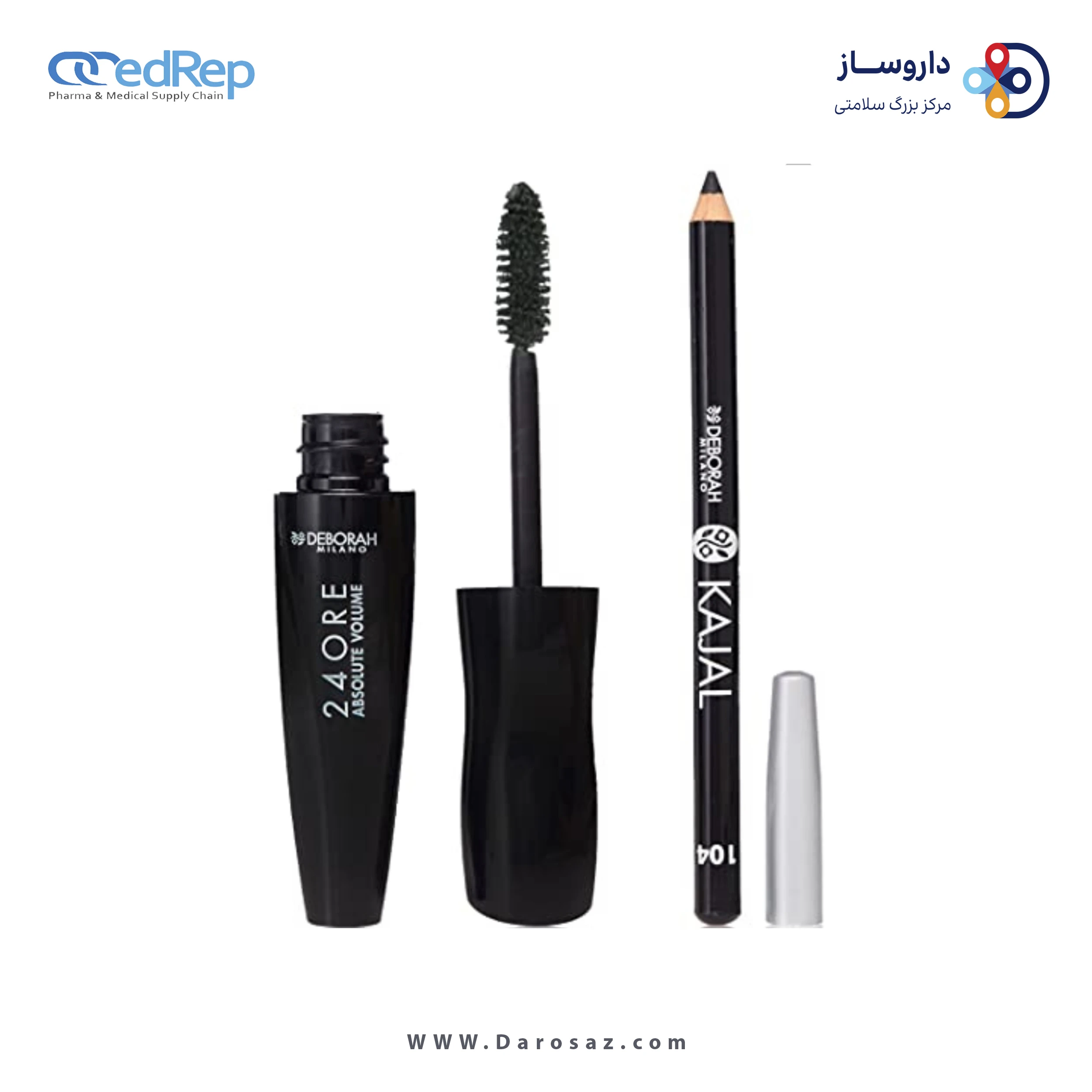 ریمل ۲۴ ساعته ابسولوت ولوم و مداد چشم کژال دبوراه