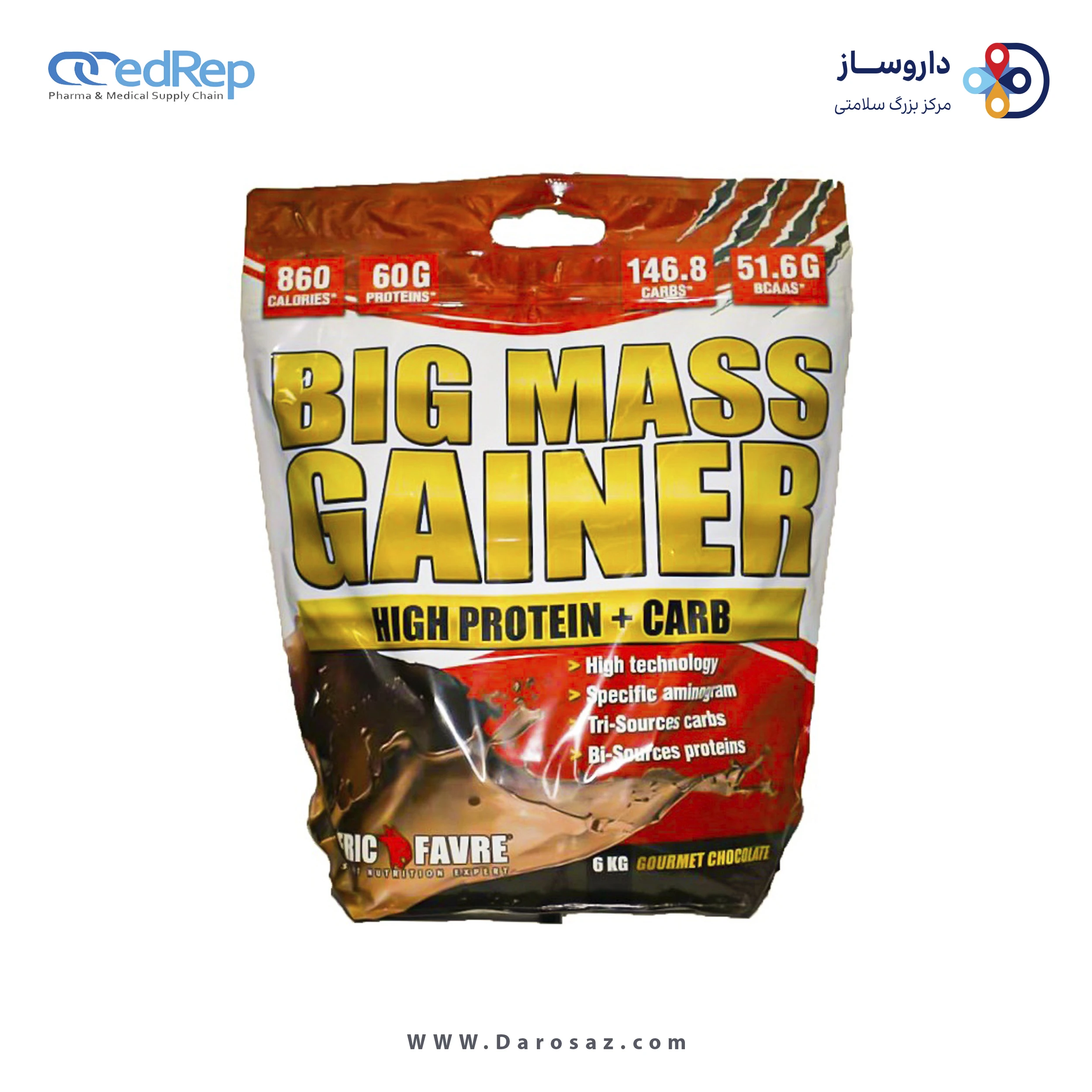 بیگ مس گینر 6 کیلوگرم طعم شکلات پودر