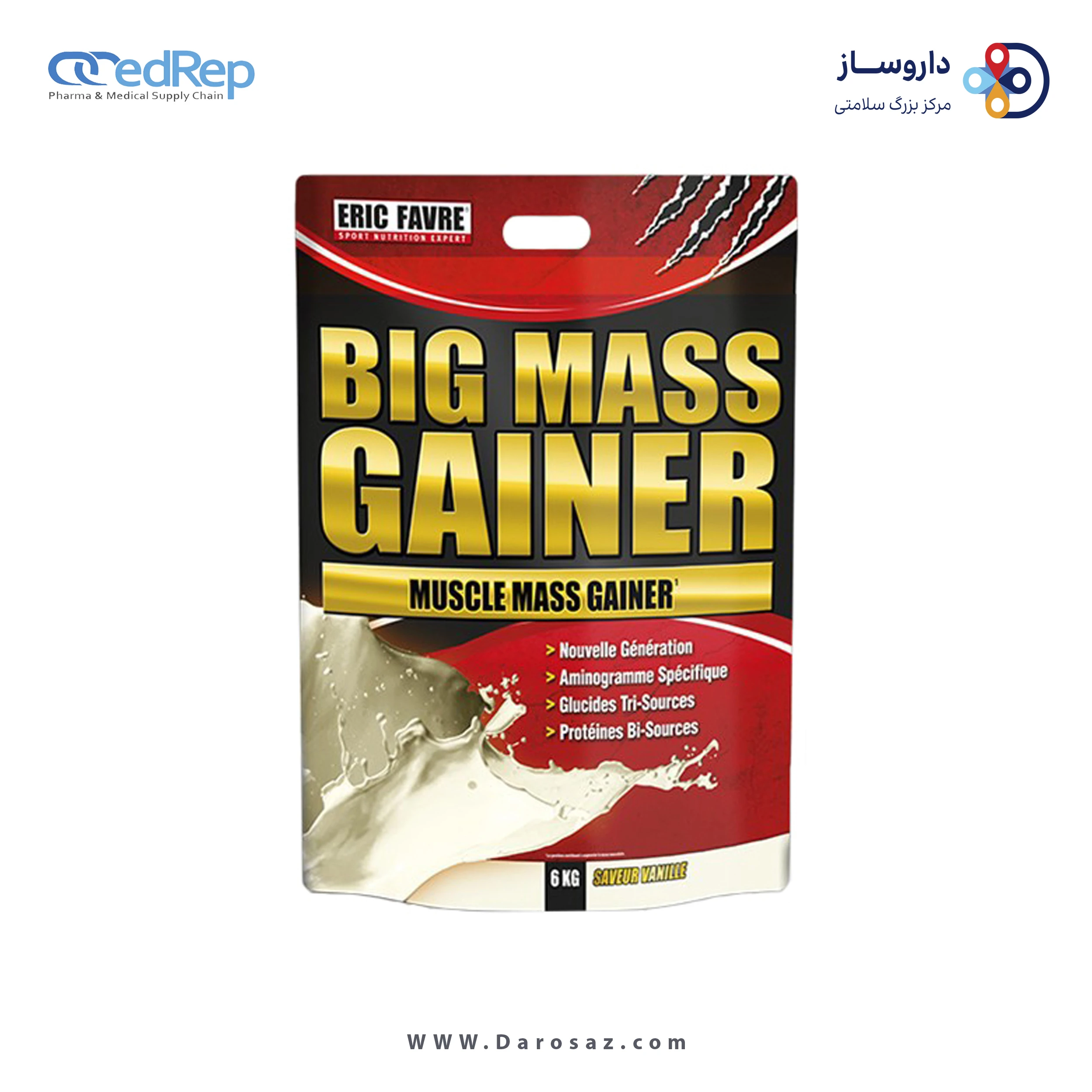 بیگ مس گینر 6 کیلوگرم طعم وانیل پودر